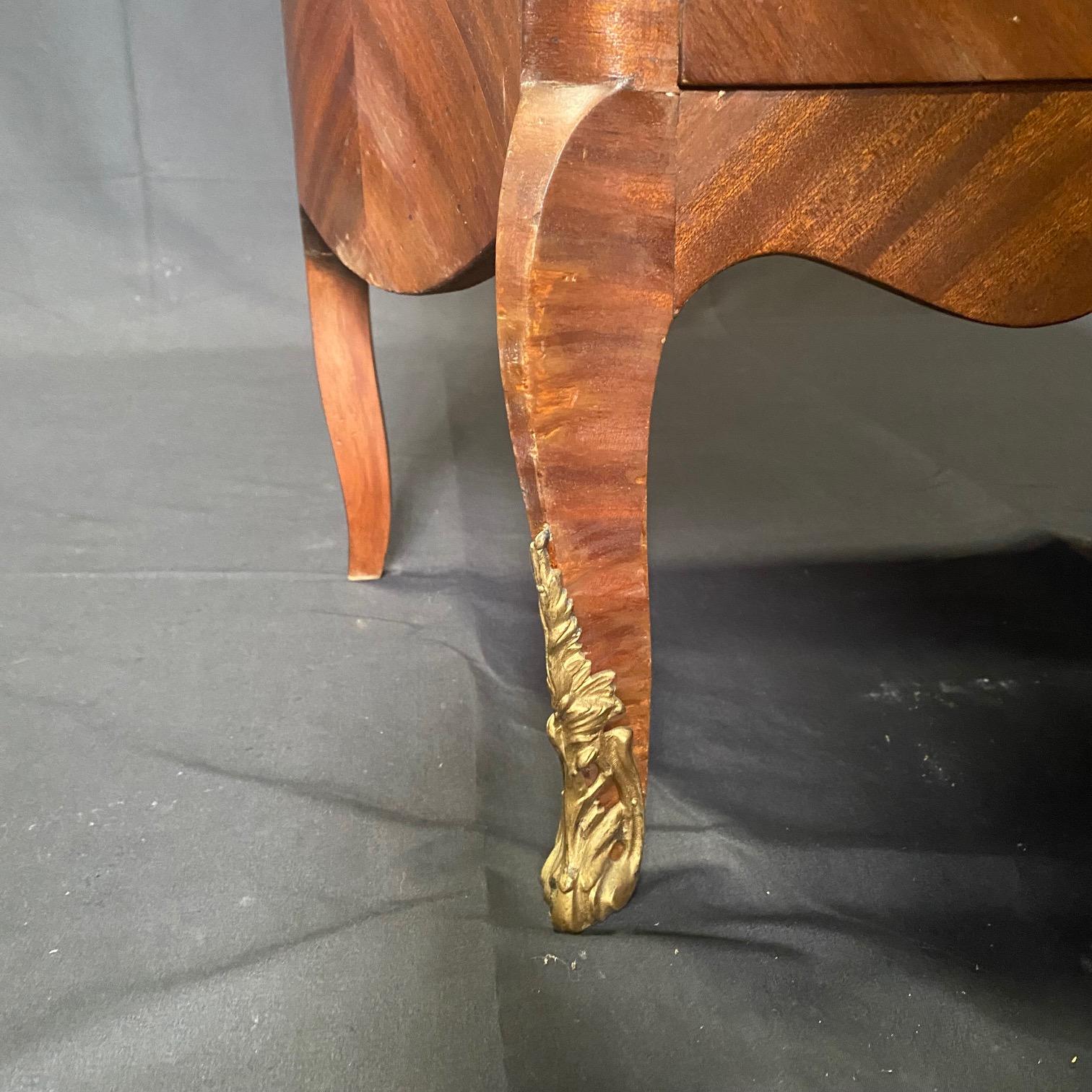 19th Century French Petite Louis XV Marble Top Commode For Sale 1