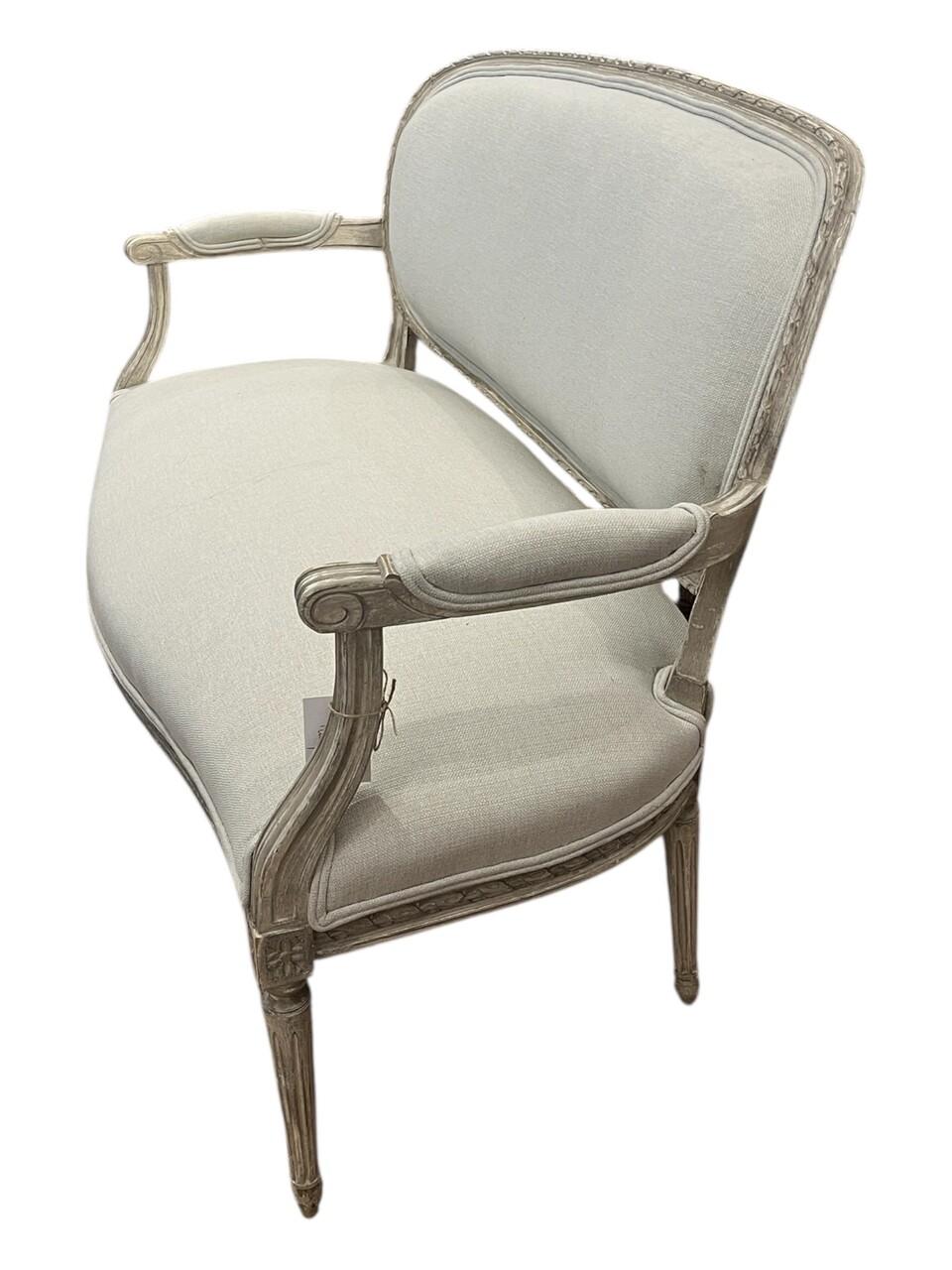 19. Jahrhundert Französisch Petite Settee New Polsterung (Louis XVI.) im Angebot