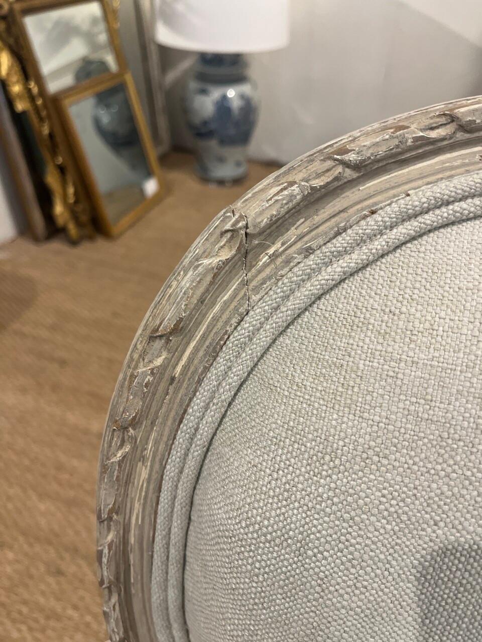 19. Jahrhundert Französisch Petite Settee New Polsterung im Zustand „Gut“ im Angebot in Houston, TX