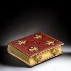 19th Century French Photo Album - Leather Binding, Gilt Edges, Brass Clasps