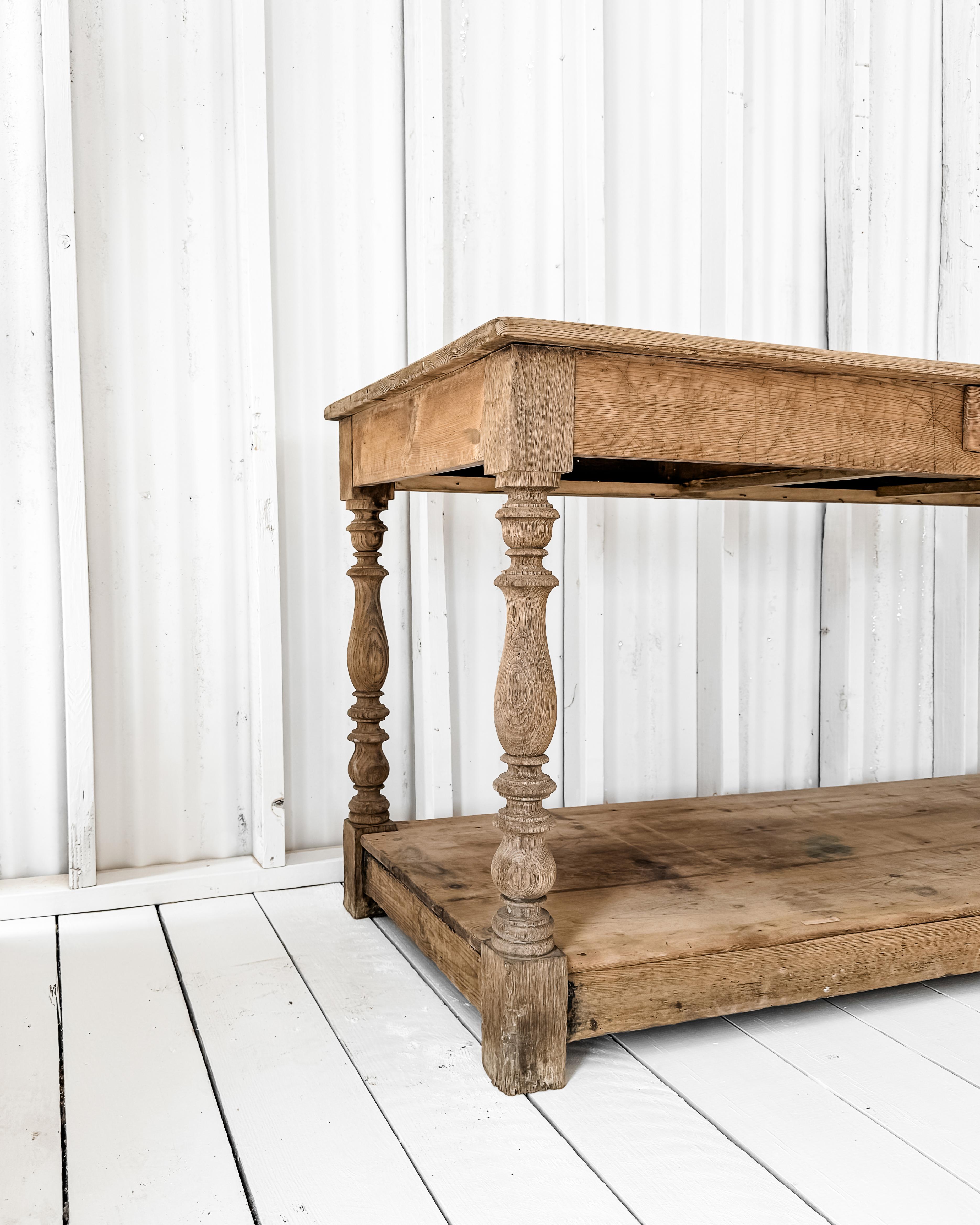 19th Century French Pine and Oak Draper's Table 3