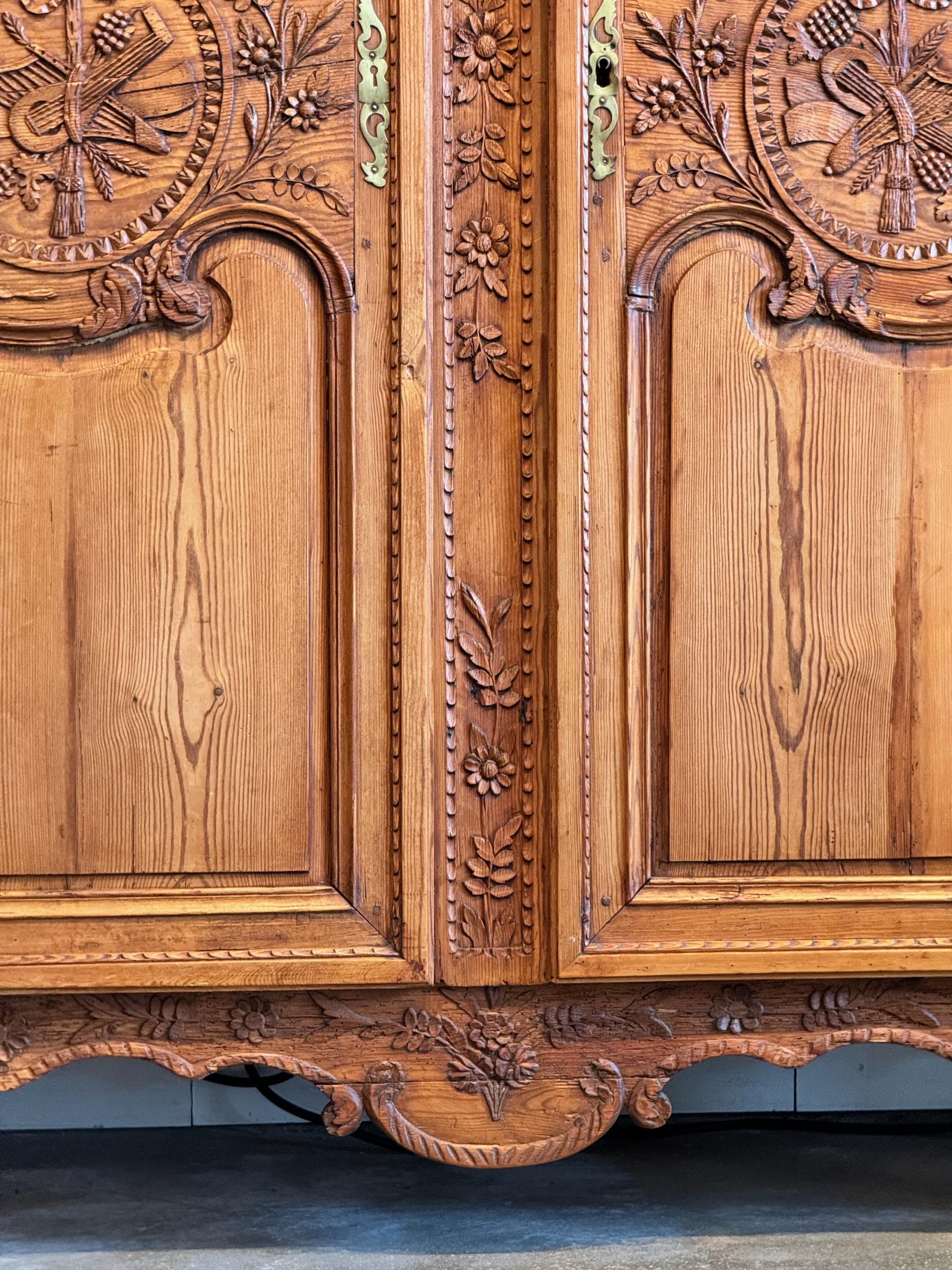 19th Century French Pine Armoire 9