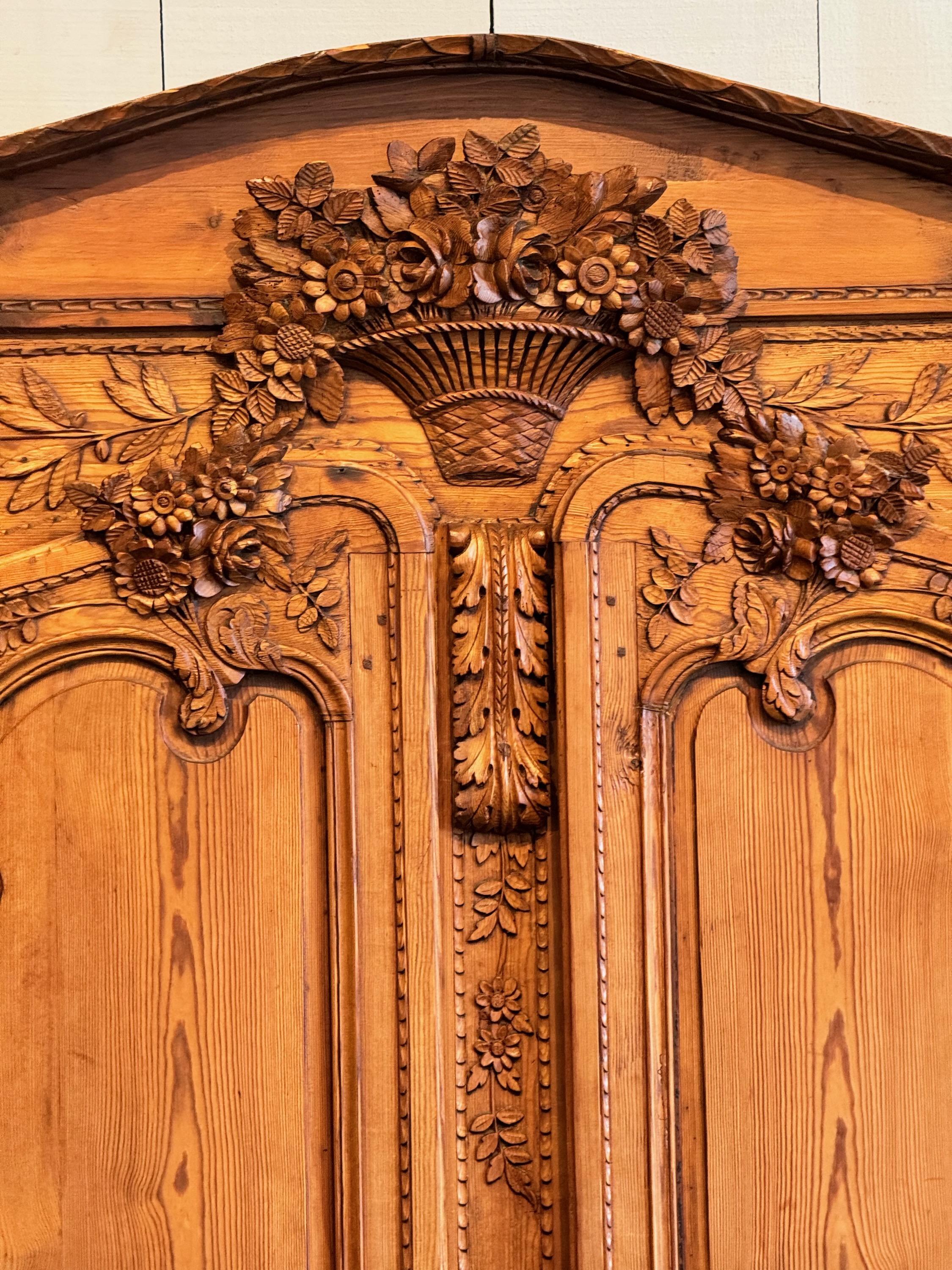 19th Century French Pine Armoire 3