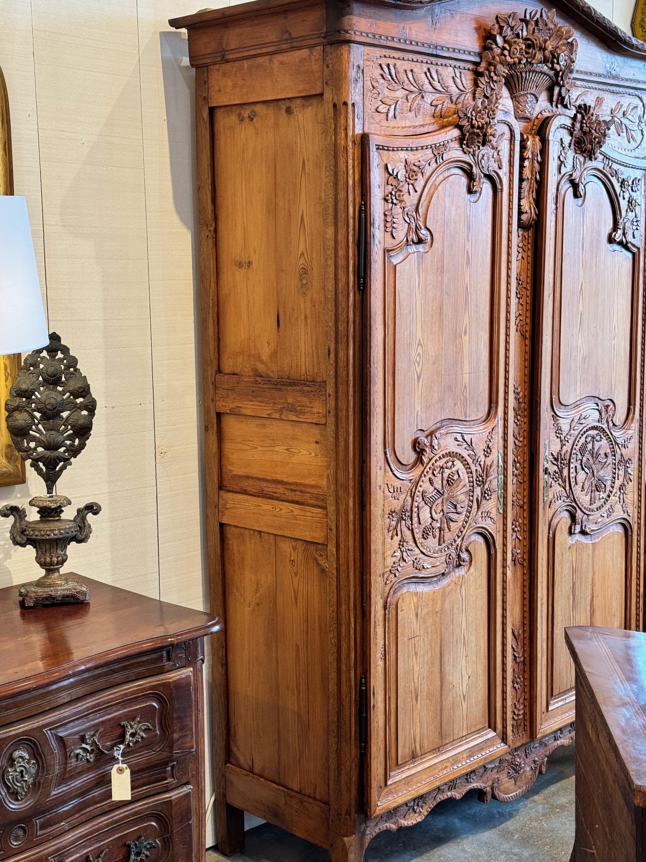 19th Century French Pine Armoire 6