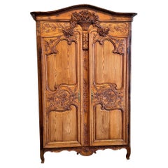 Antique 19th Century French Pine Armoire