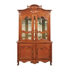 19th Century French Pine Buffet Deux Corps, circa 1820