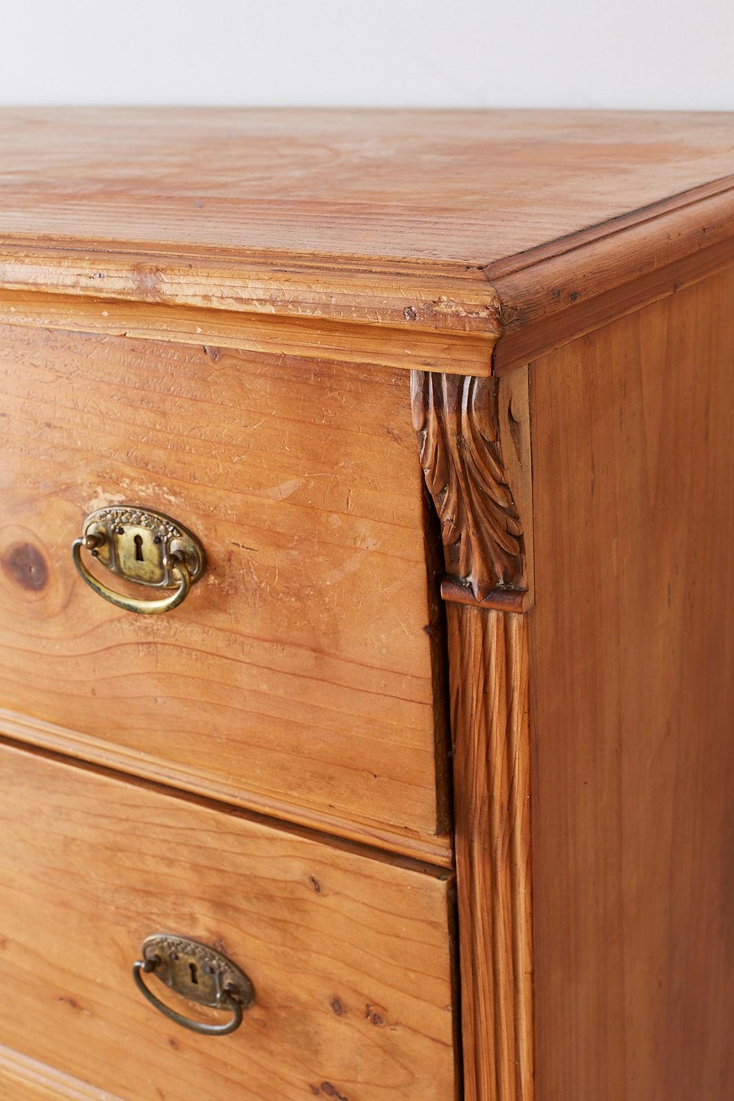 19th Century French Pine Commode Chest of Drawers 2