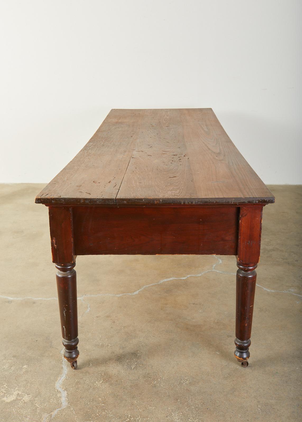 19th Century French Pine Drapers Table Store Display For Sale 5