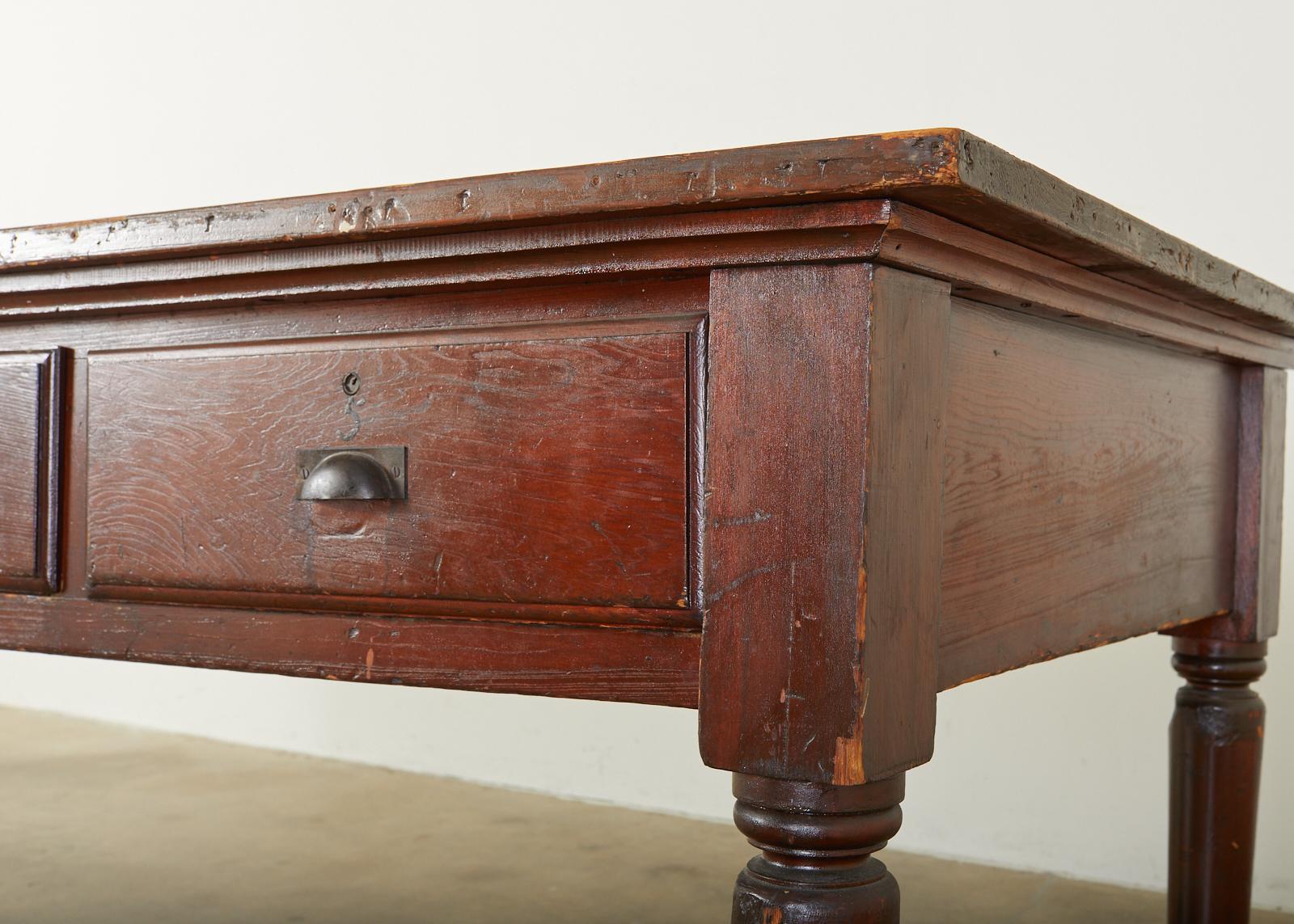 19th Century French Pine Drapers Table Store Display For Sale 11