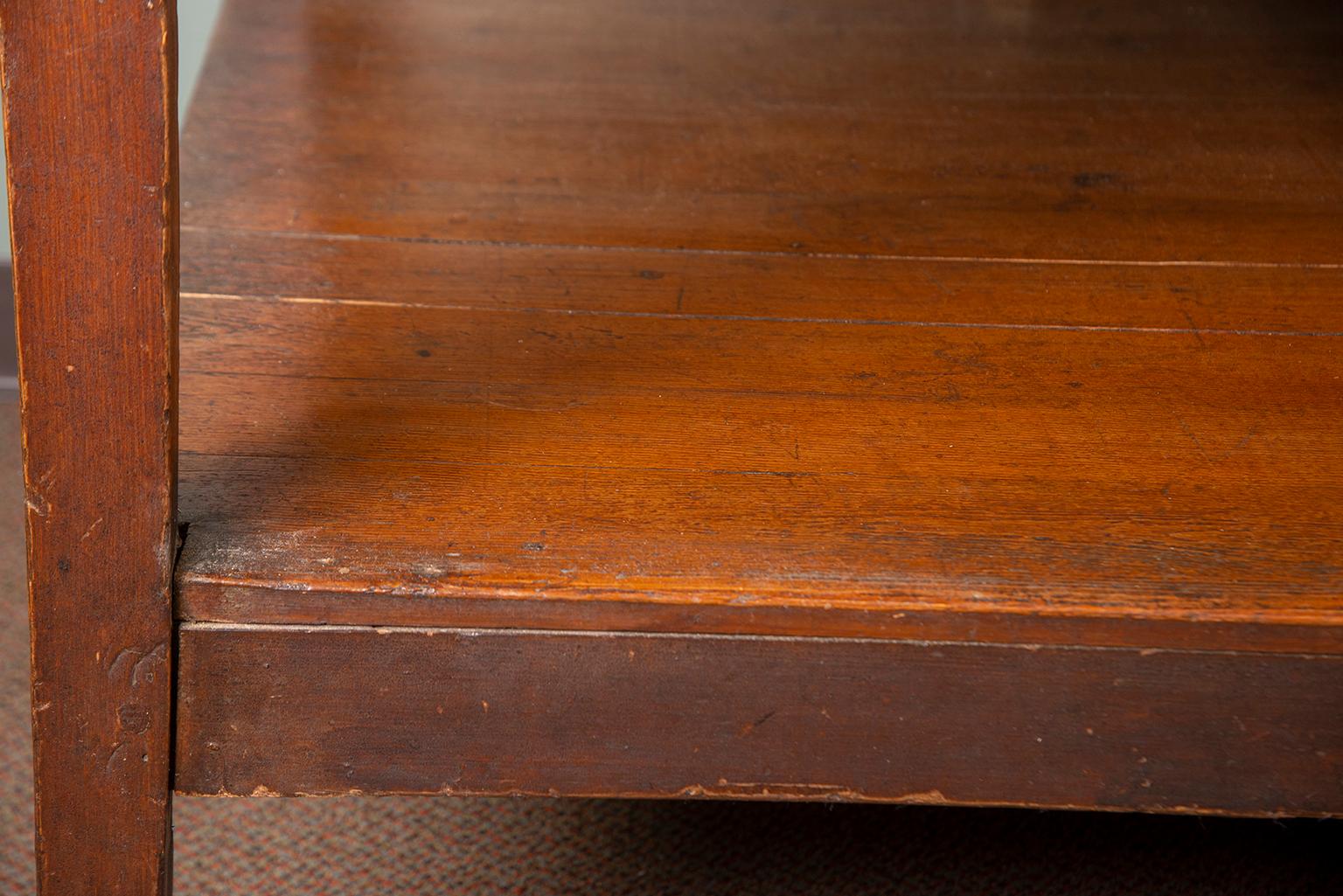 19th Century French Pine Drapers Table with Original Finish 6