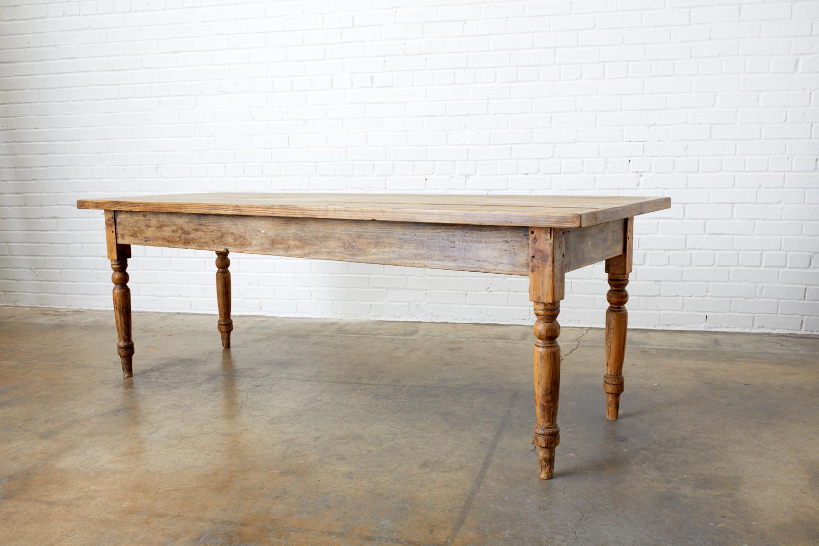 19th Century French Pine Farmhouse Harvest Table 3