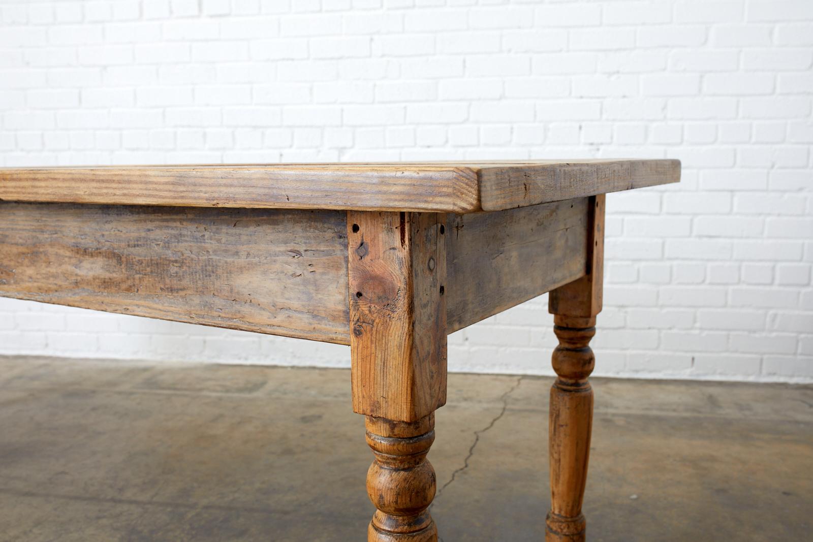 19th Century French Pine Farmhouse Harvest Table 4