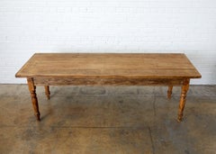 19th Century French Pine Farmhouse Harvest Table