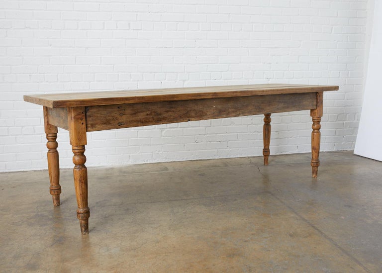19th Century French Pine Farmhouse Harvest Table at 1stDibs french