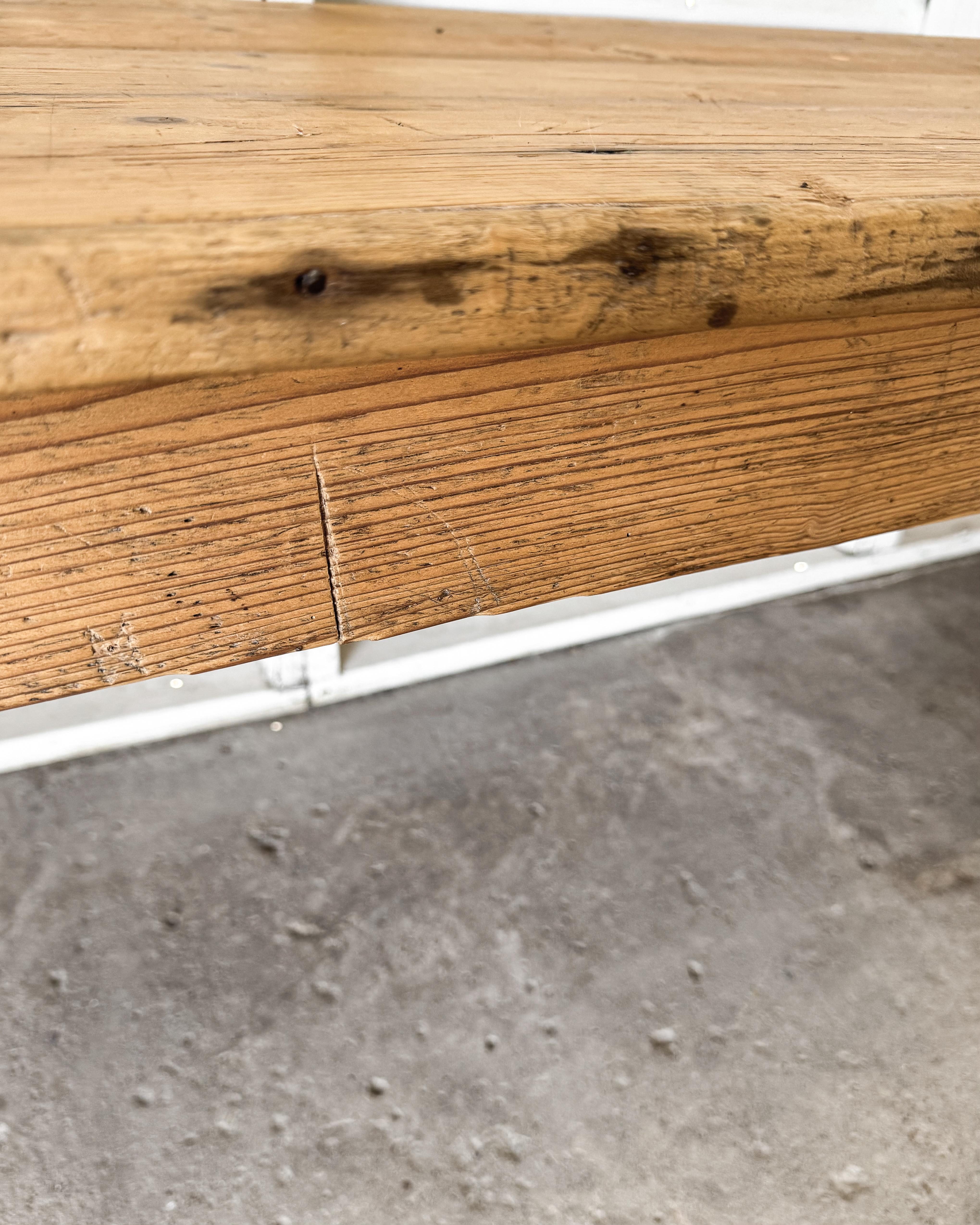 19th Century French Pine Harvest Table 9