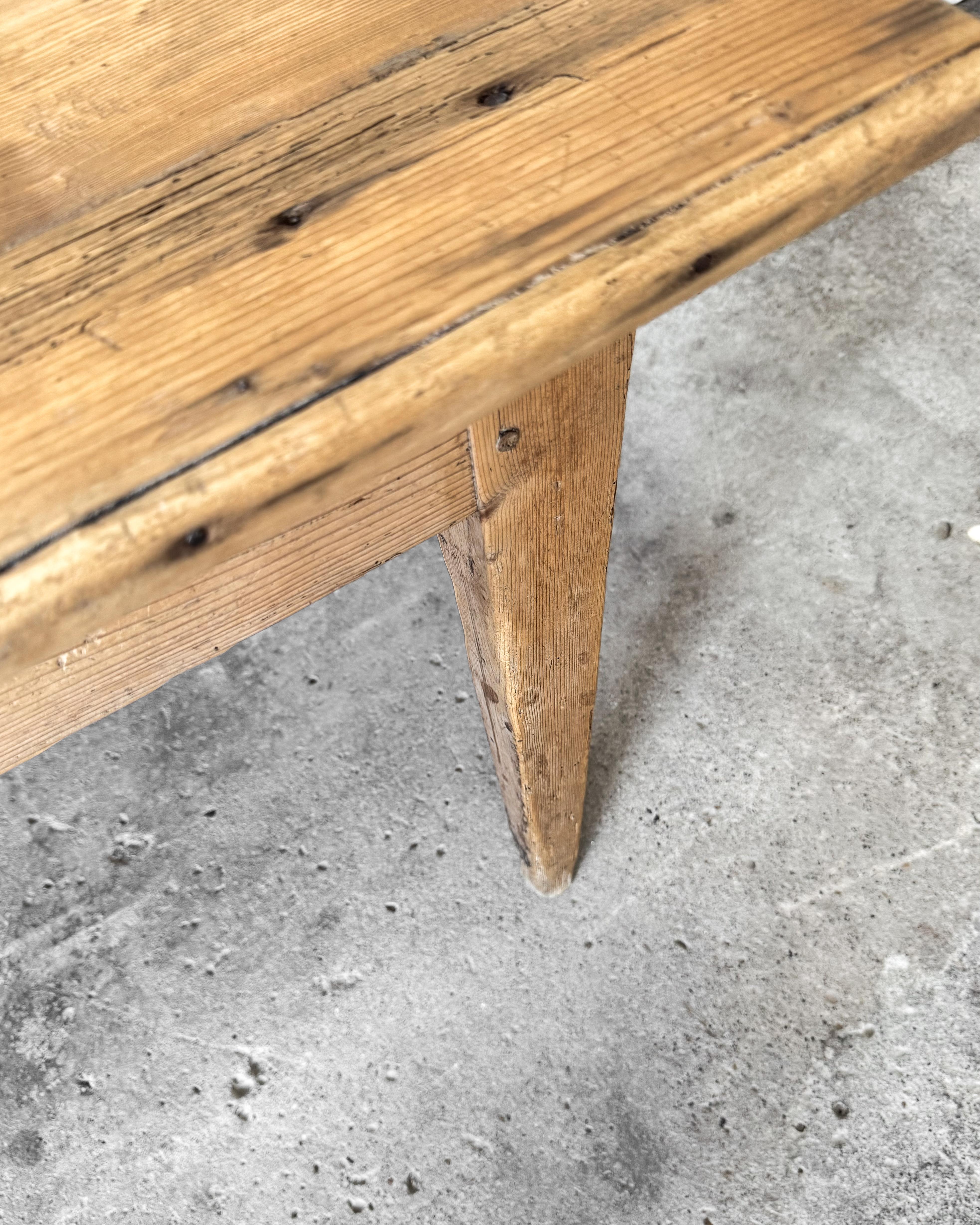 19th Century French Pine Harvest Table 17