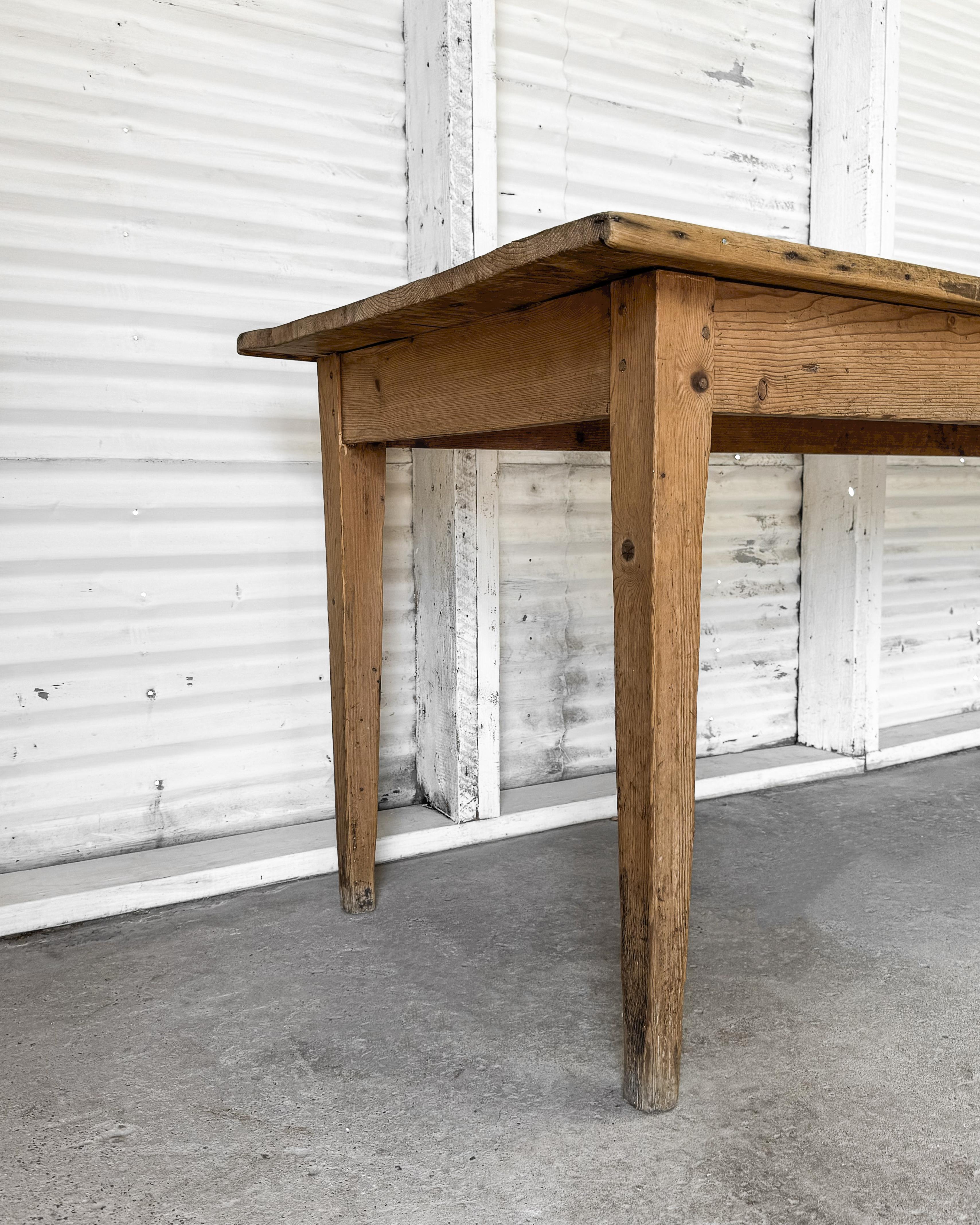 19th Century French Pine Harvest Table 5