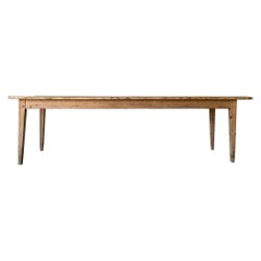 Antique 19th Century French Pine Harvest Table