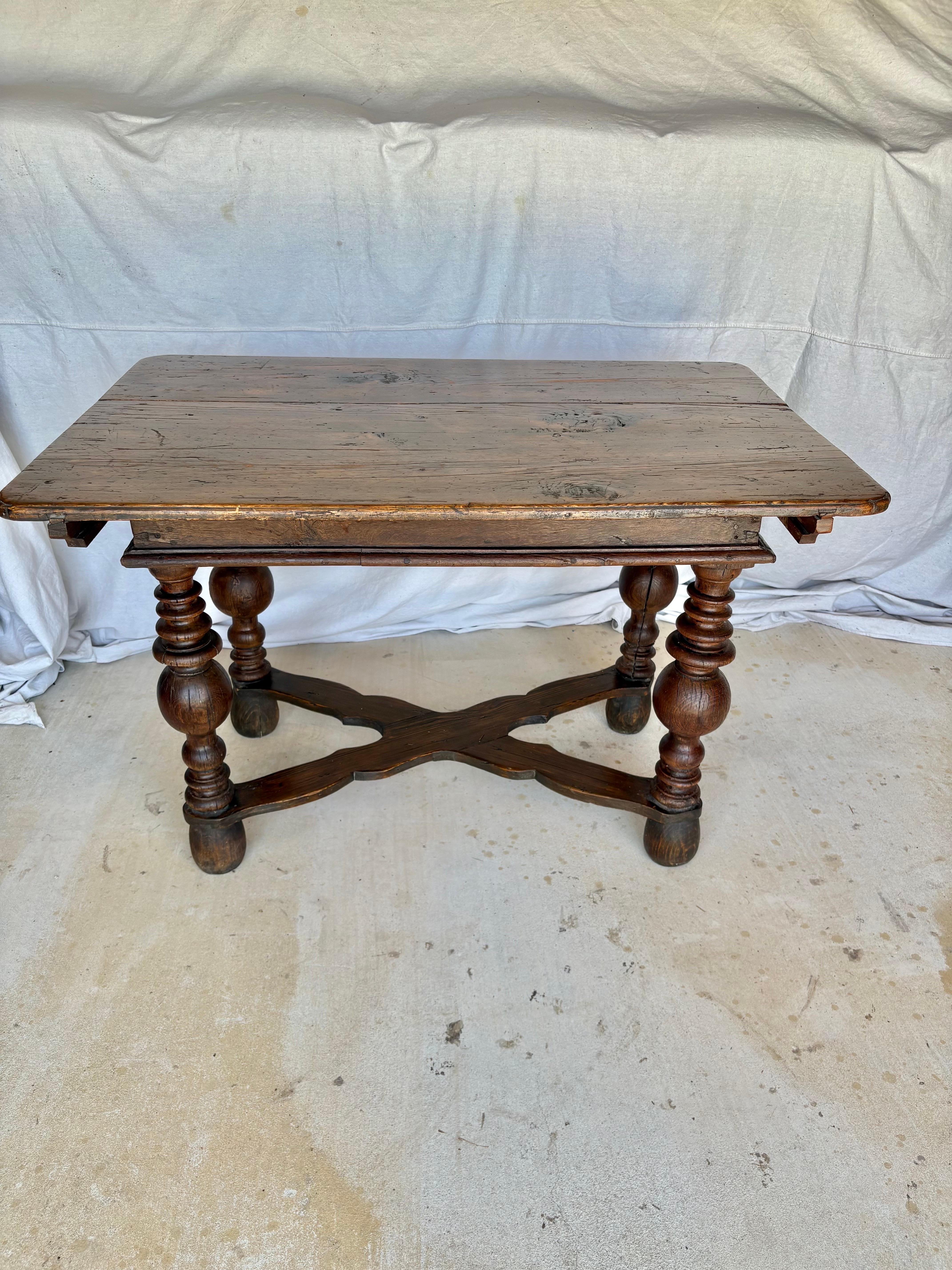 19th Century French Pine Kitchen Work Table For Sale 8