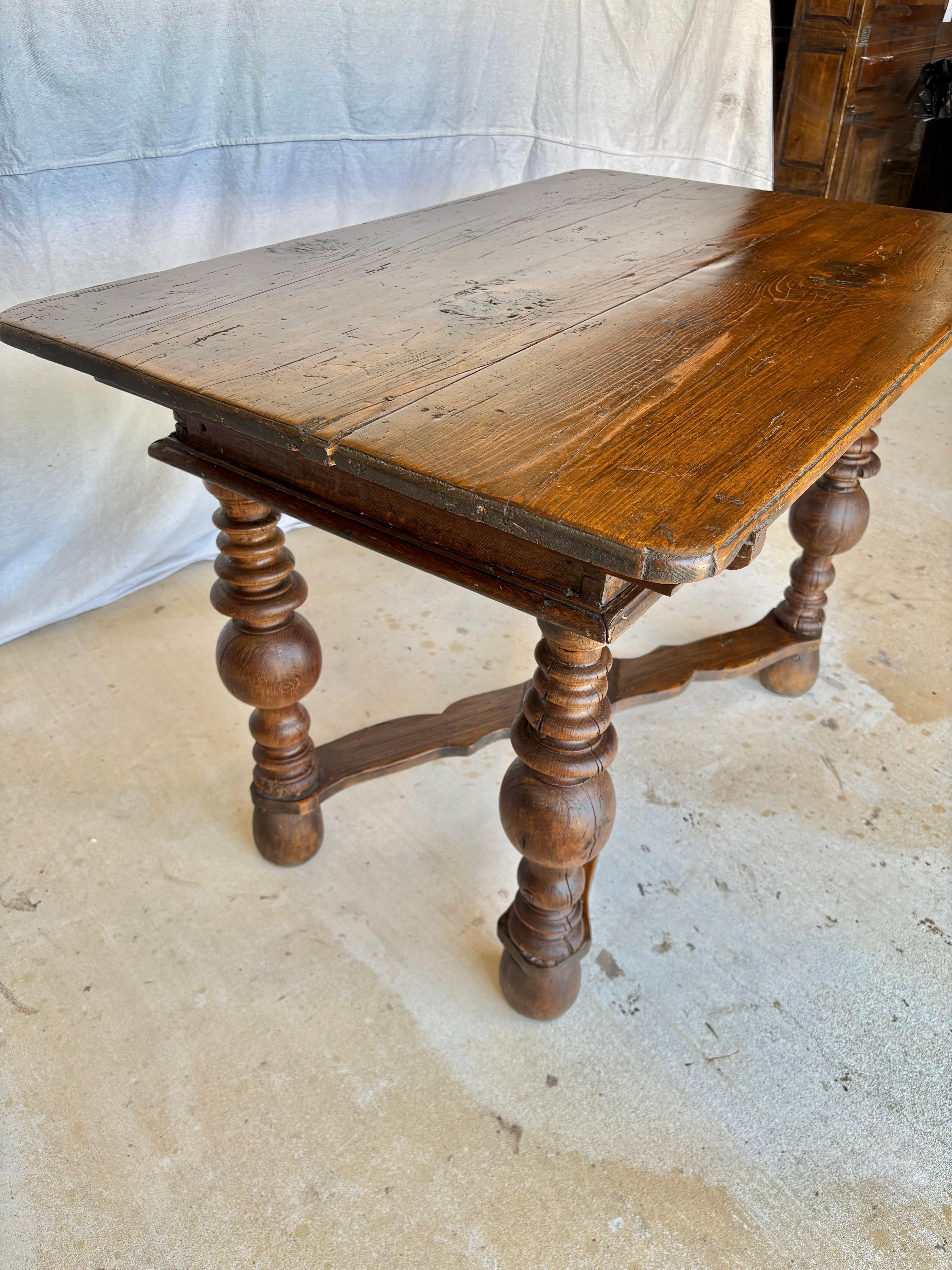 Hand-Crafted 19th Century French Pine Kitchen Work Table For Sale