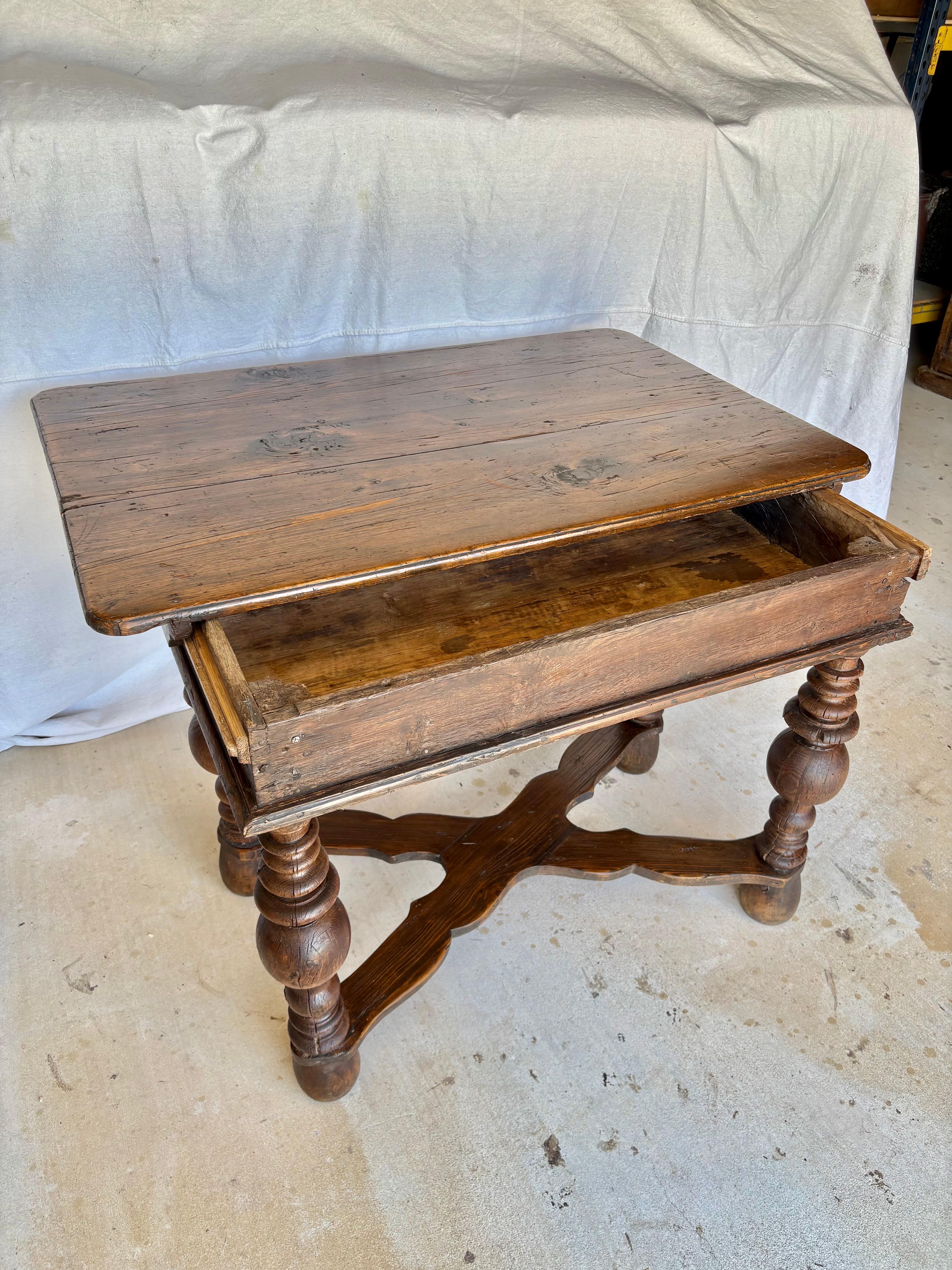 19th Century French Pine Kitchen Work Table For Sale 1