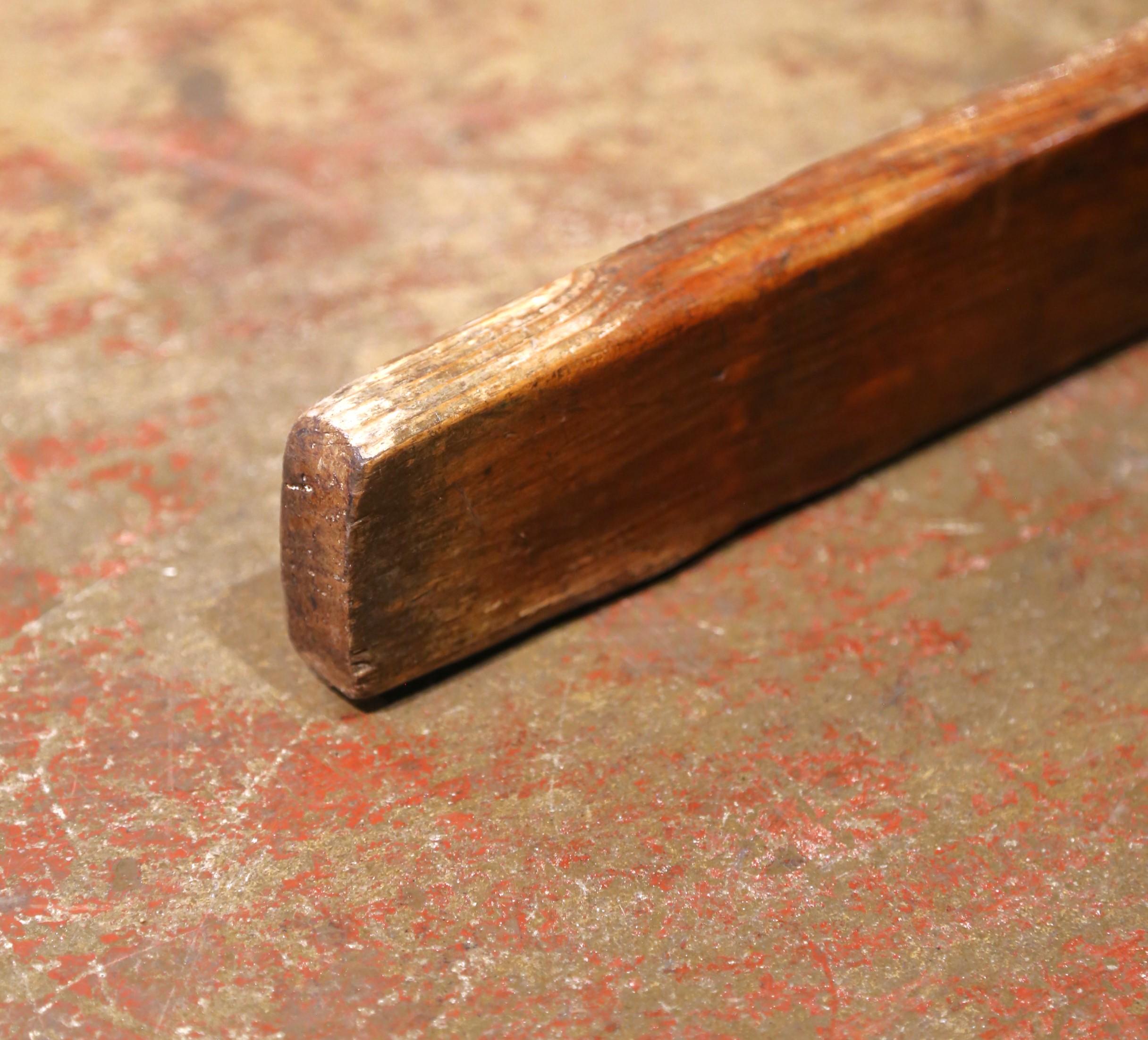 19th Century French Pine Library Ladder with 10 Steps For Sale 4