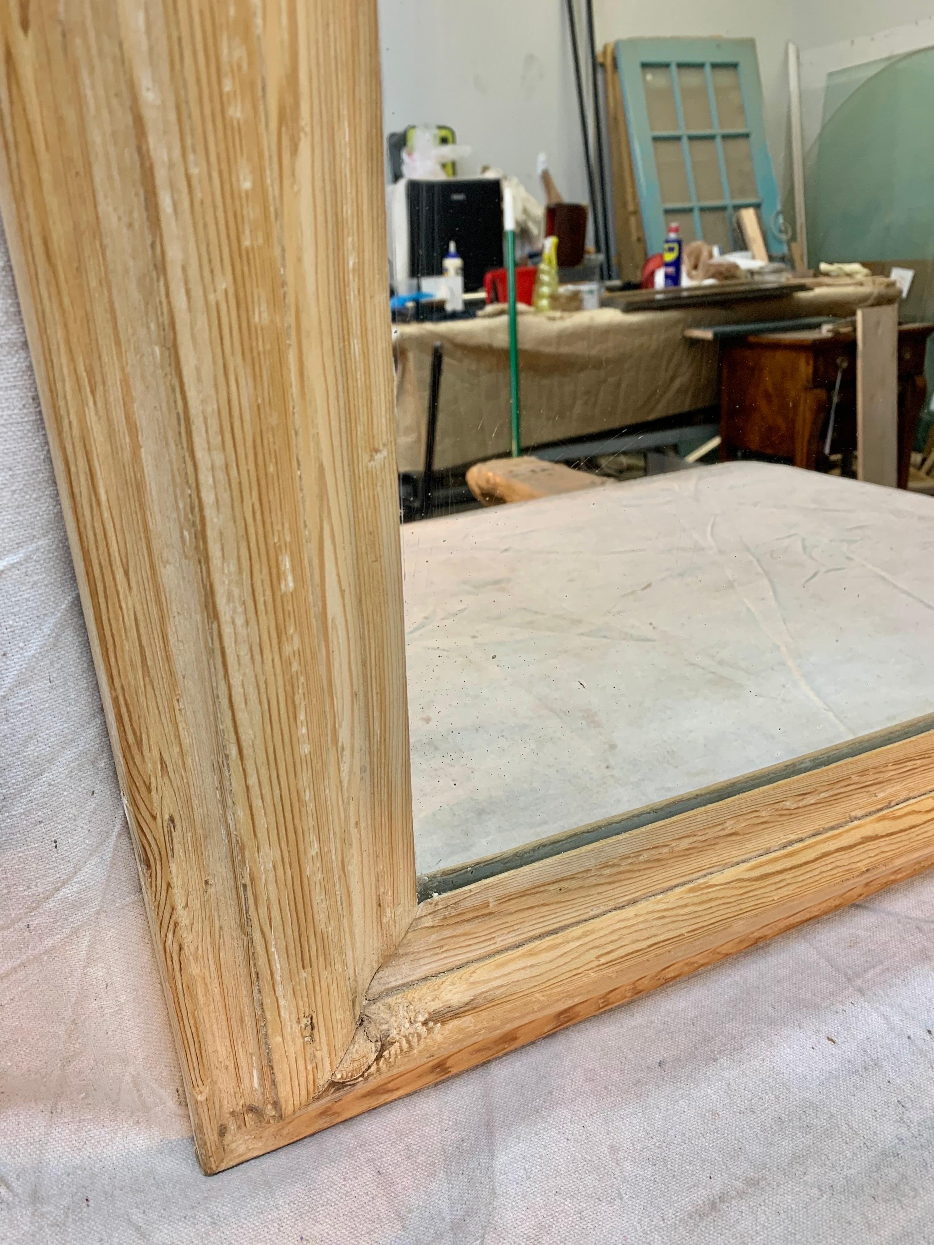 19th Century French Pine Louis Philippe Mirror 2