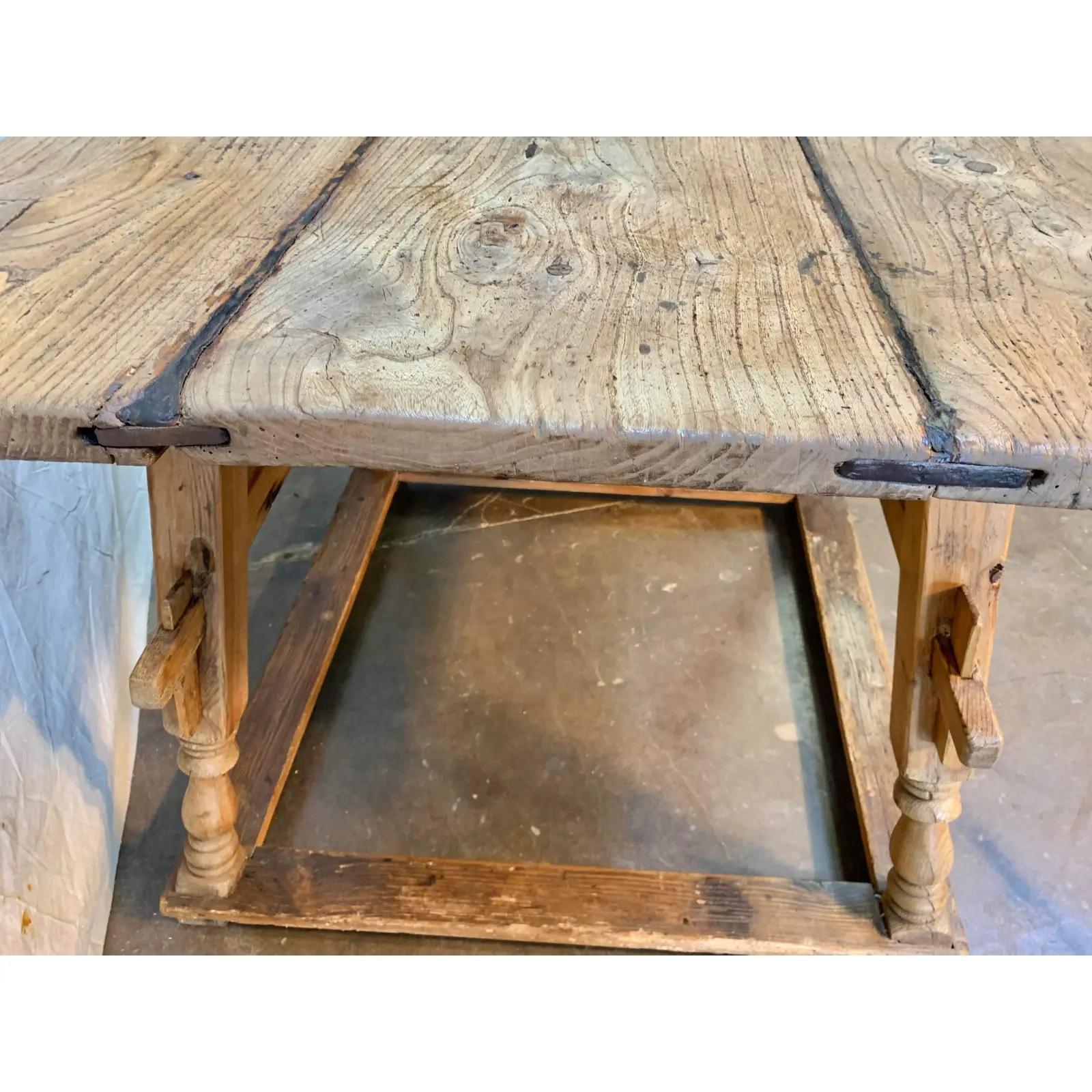 19th Century French Pine Merchant or Bankers Center Table 5