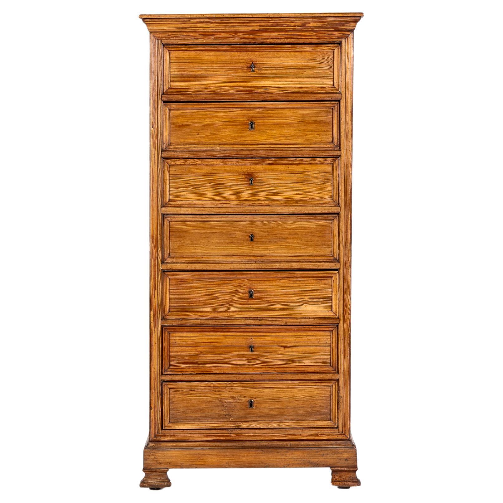 19th Century French Pine Semainier