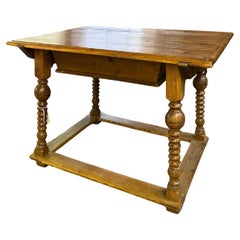 19th Century French Pine Wine Tasting Table