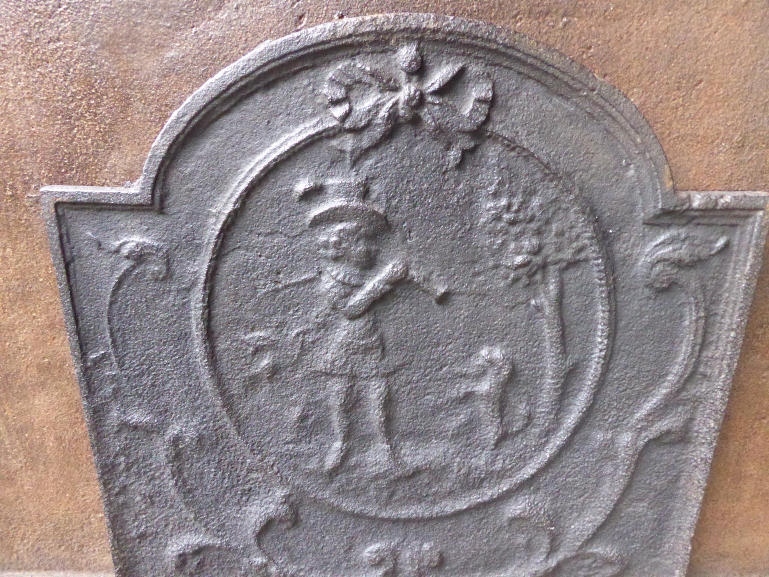 Cast 19th Century French 'Piper Dancing with Dog' Fireback