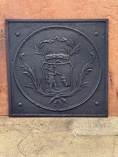 19th Century French 'Piper with Dancing Dog' Fireback / Backsplash