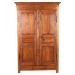 19th Century French Pitch Pine Armoire