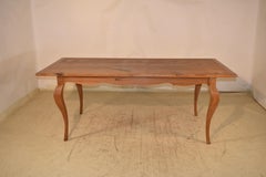19th Century French Pitch Pine Farm Table