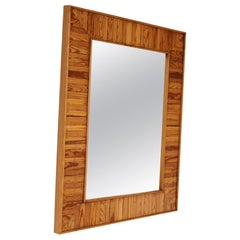19th Century French Pitch Pine Framed Mirror