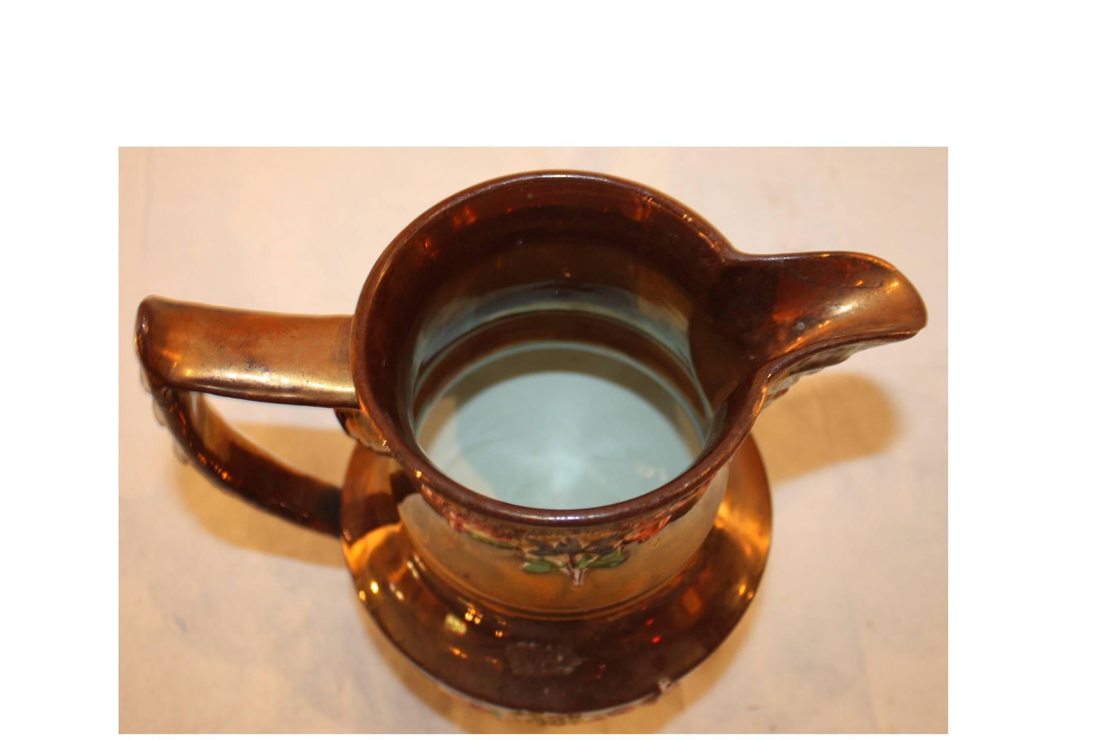 Ceramic 19th Century French Pitcher For Sale