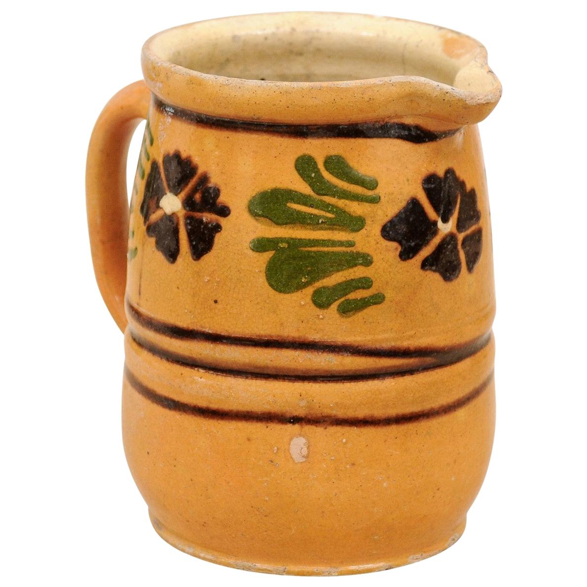 Monumental Yellow Ware Pitcher at 1stDibs