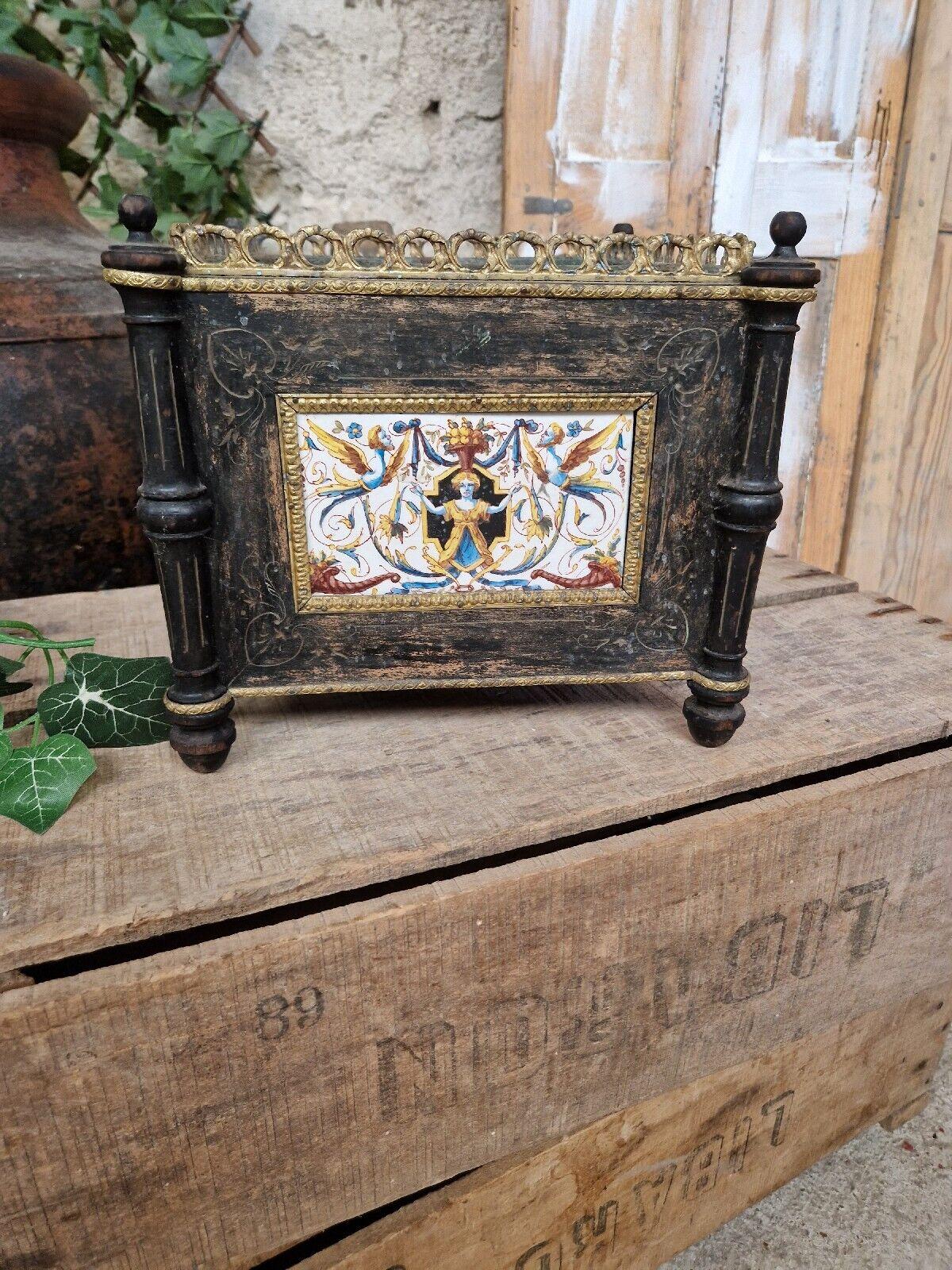 19th Century French Planter in Ebonised Black Wood For Sale 3