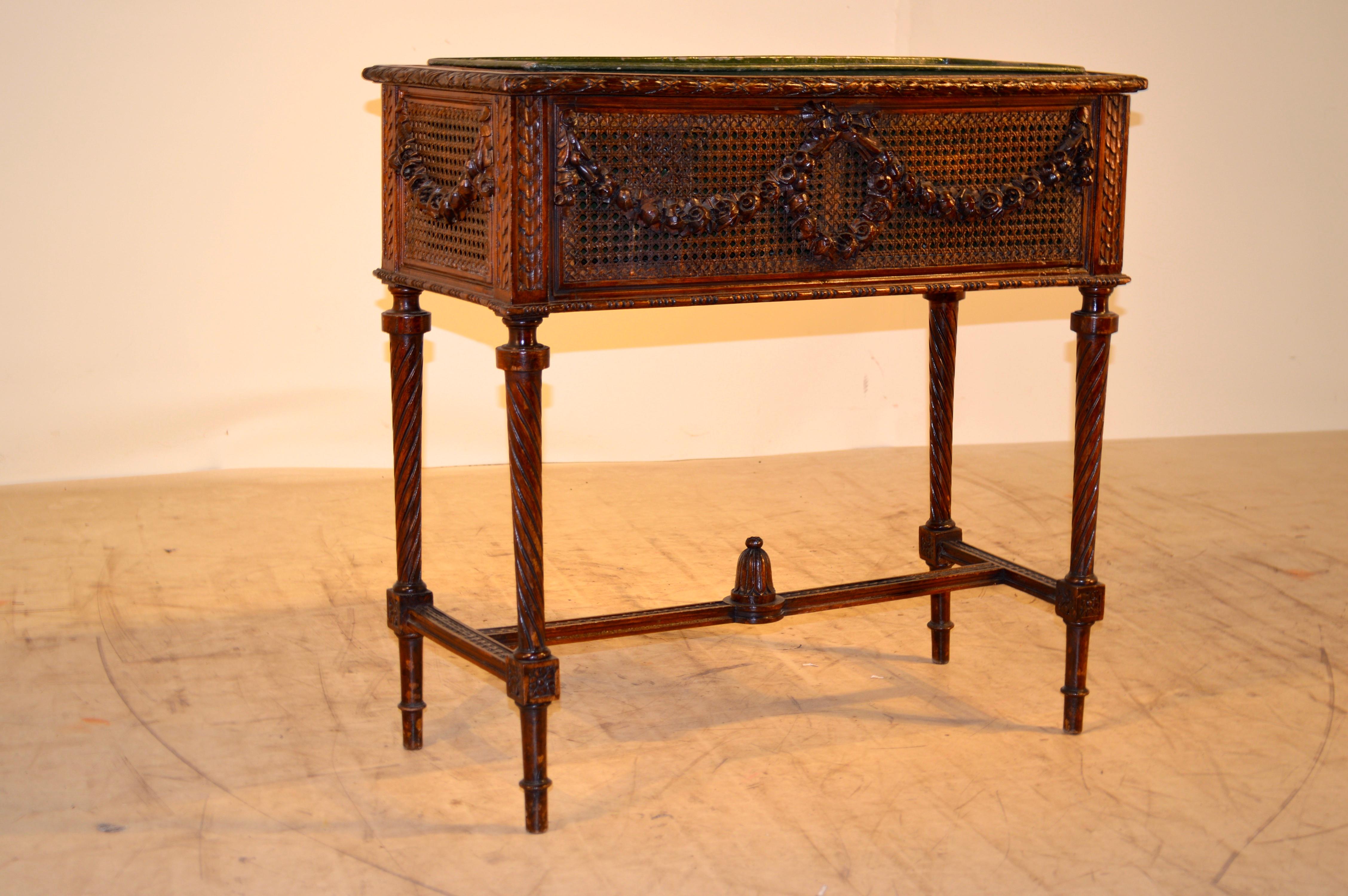 19th Century French Planter on Stand In Good Condition In High Point, NC