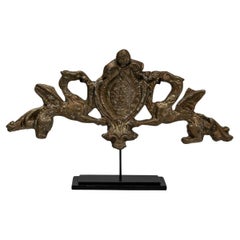 19th Century French Plaster Architectural Element On Metal Base
