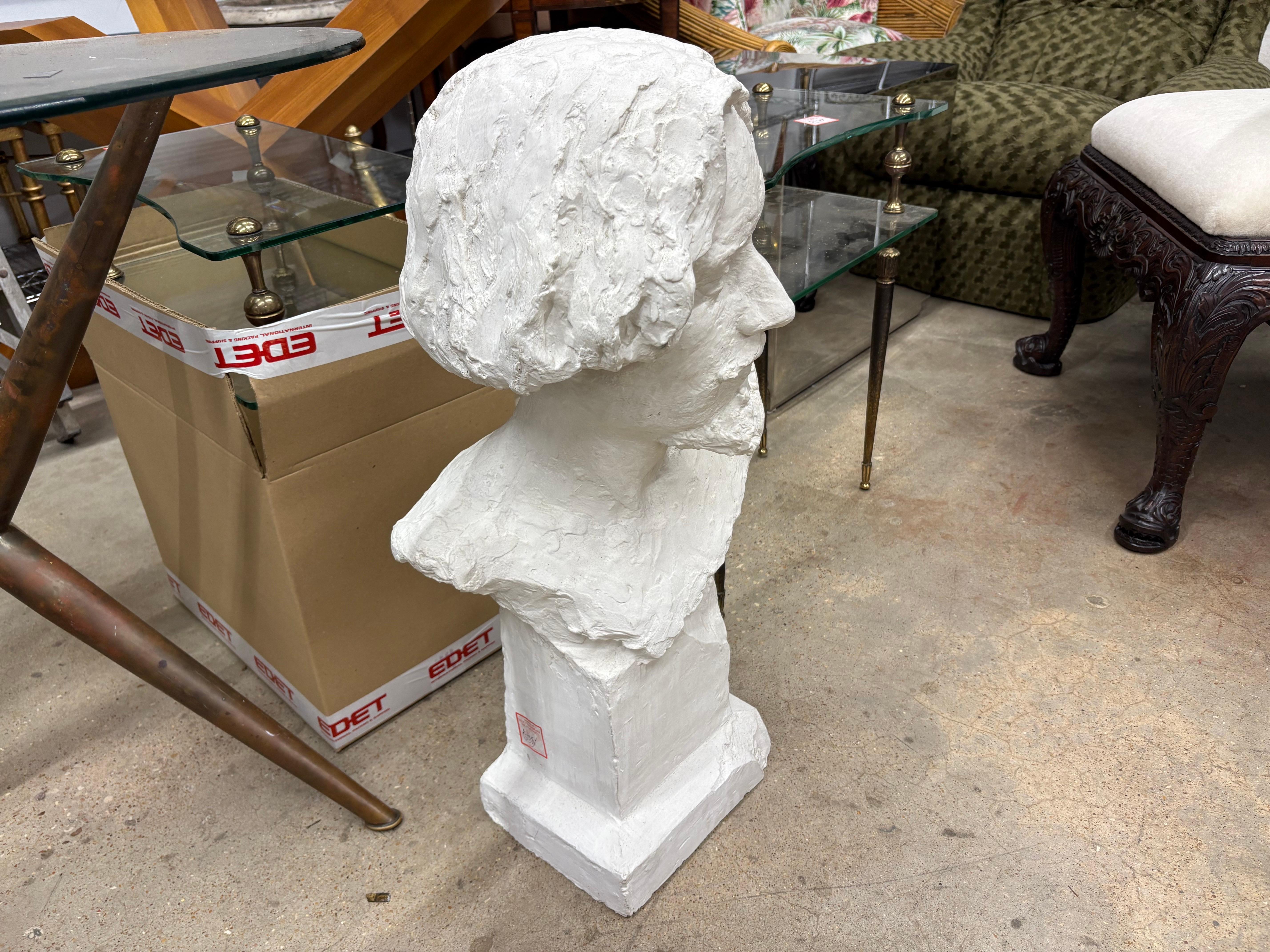 Busto francés de escayola del siglo XIX en Bueno estado para la venta en Houston, TX