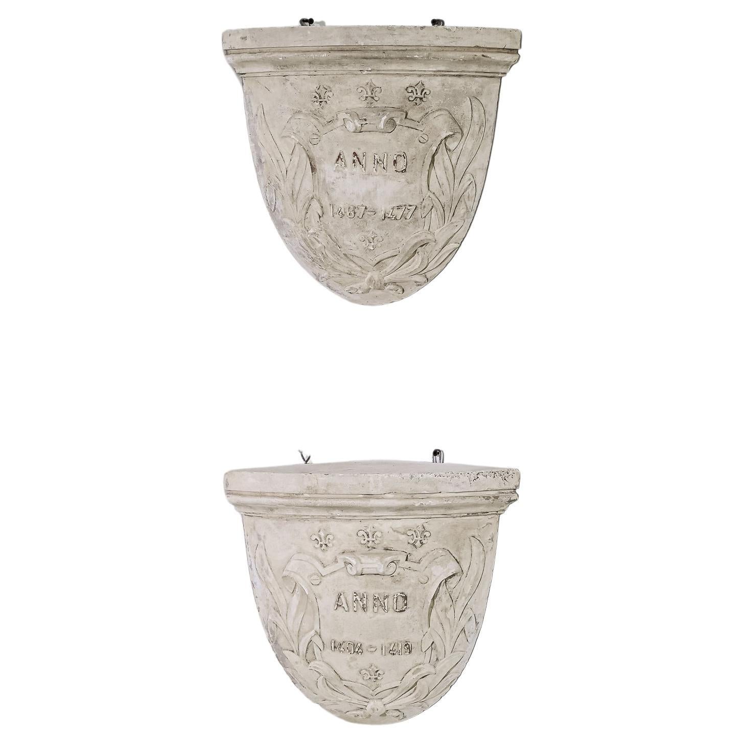 19th Century French Plaster Decoration, Set of 2 For Sale