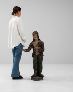Sculpture figurative française en plâtre du XIXe siècle, décoration d'époque