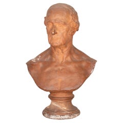 19th Century French Plaster Library Bust