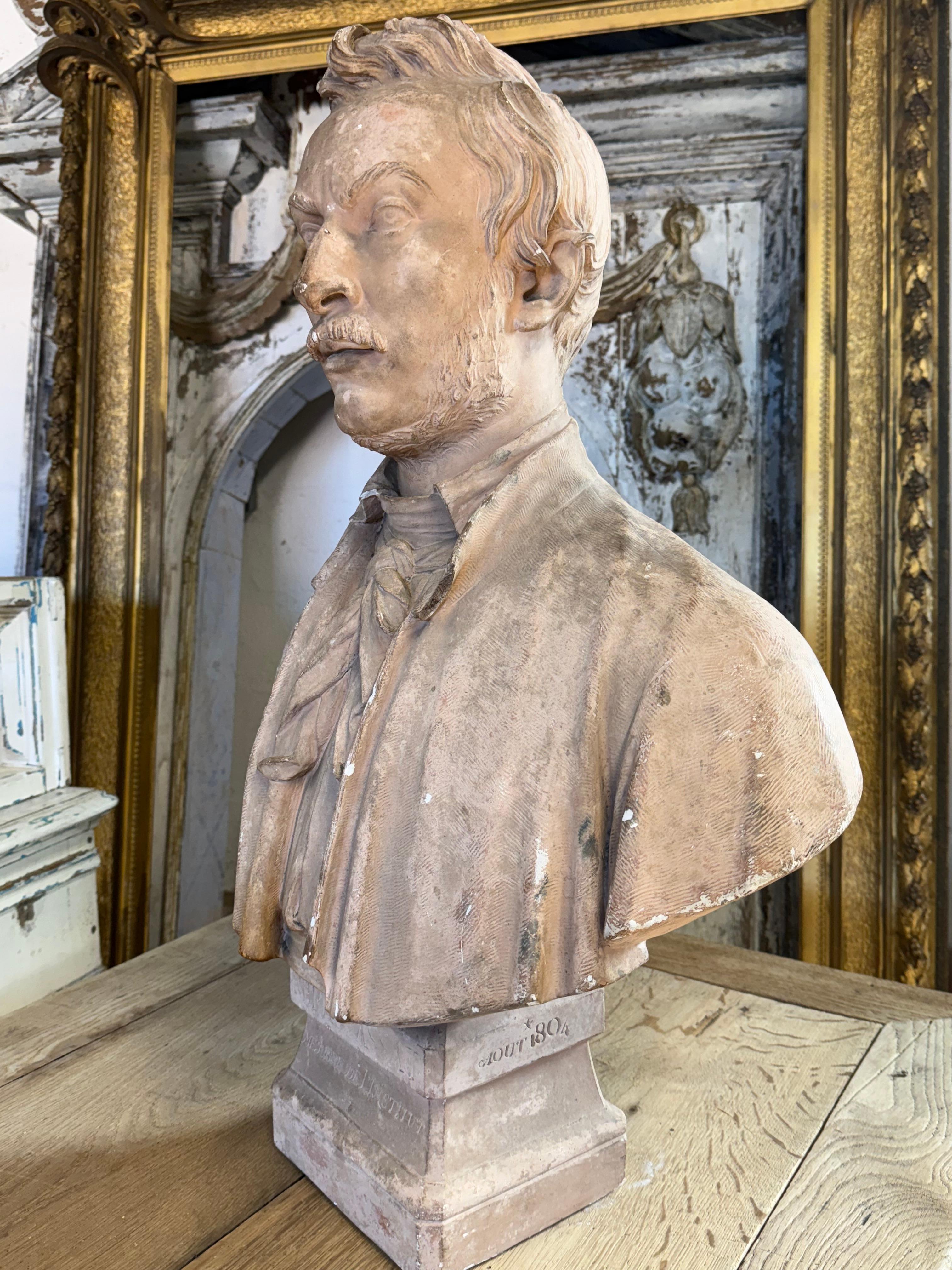 Busto-retrato francés de escayola del siglo XIX de Louis Desprez Francés en venta