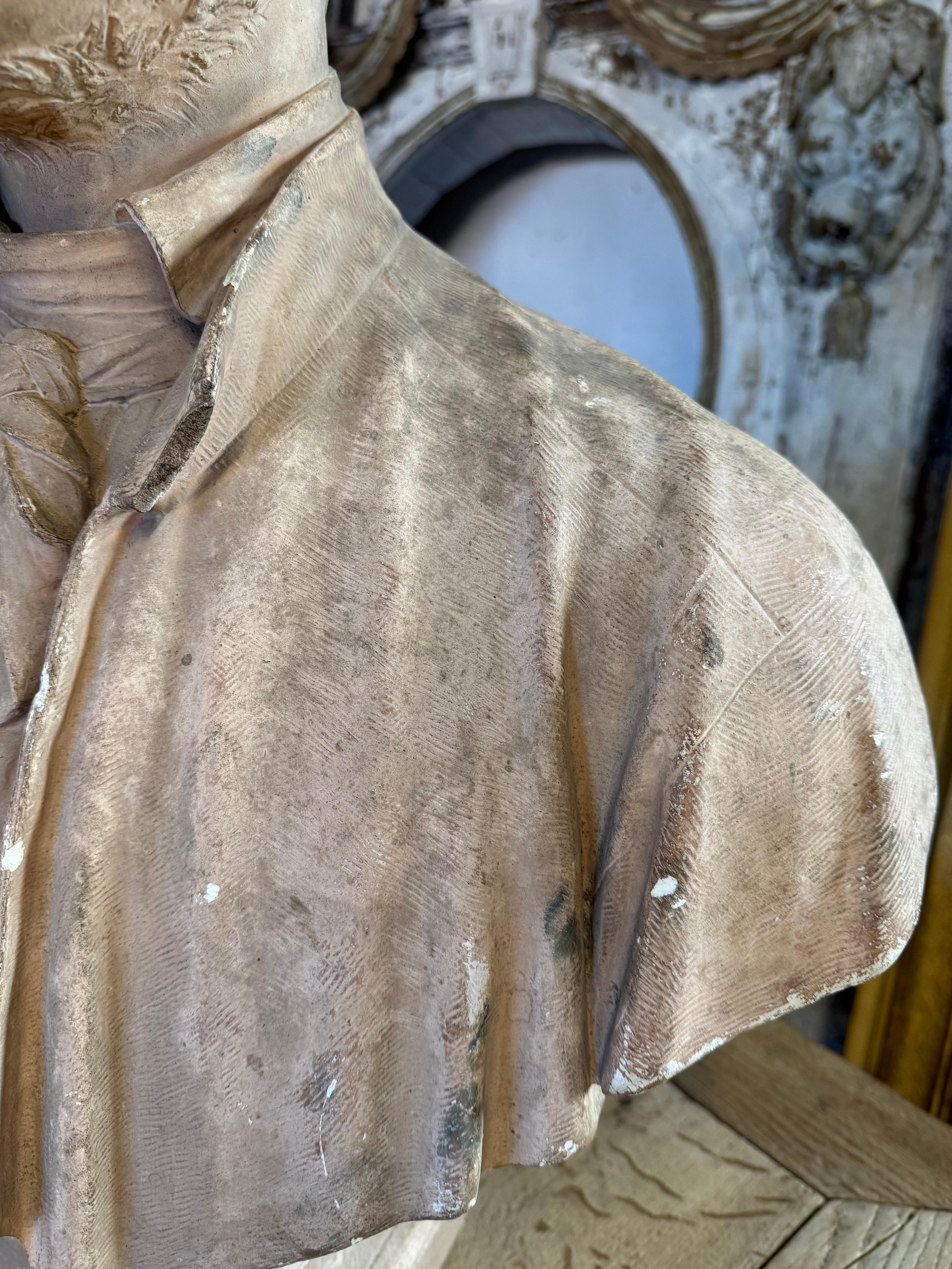 Busto-retrato francés de escayola del siglo XIX de Louis Desprez en Bueno estado para la venta en Ongar, GB
