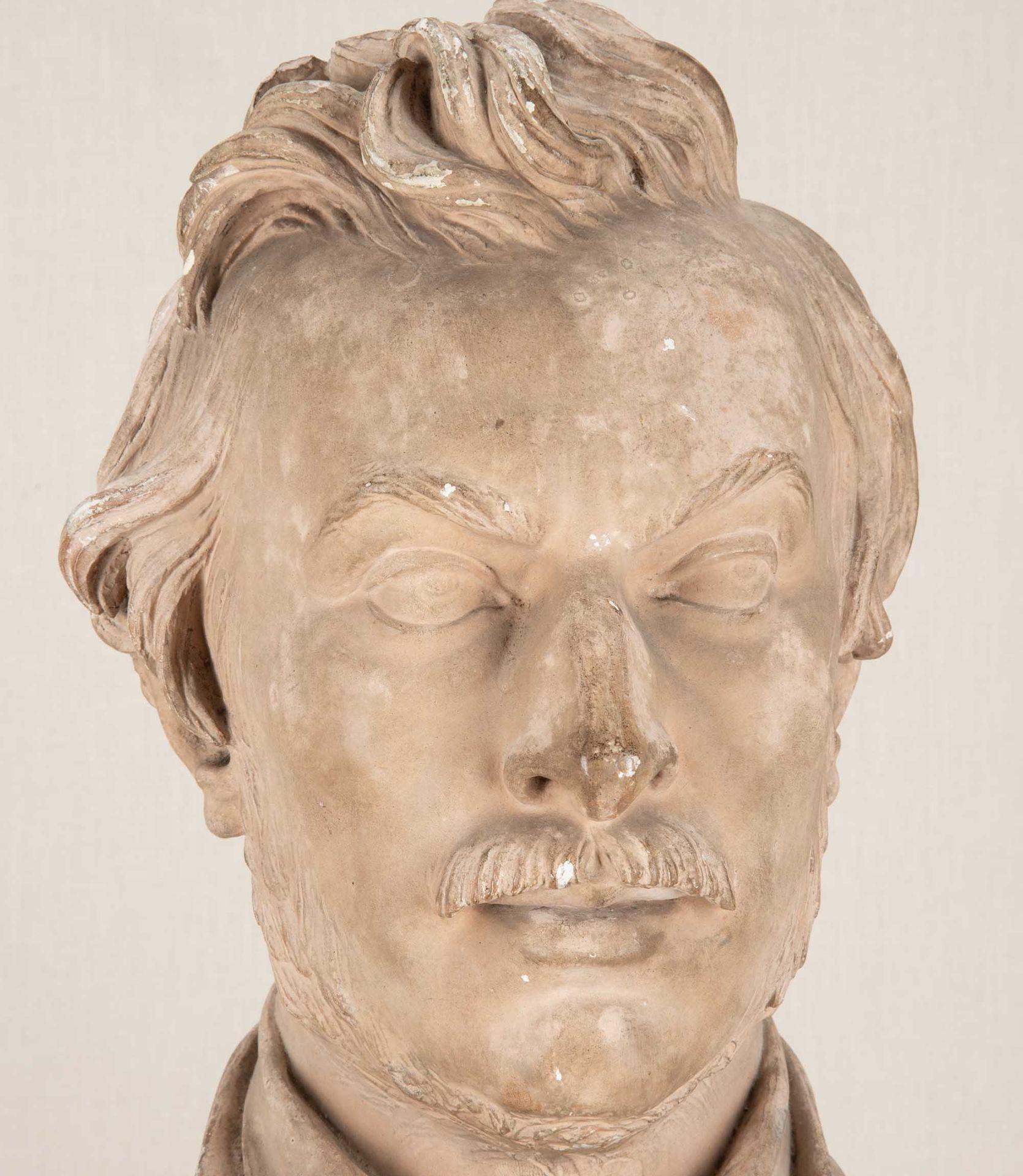 Intonaco Busto ritratto in gesso francese del XIX secolo di Louis Desprez in vendita