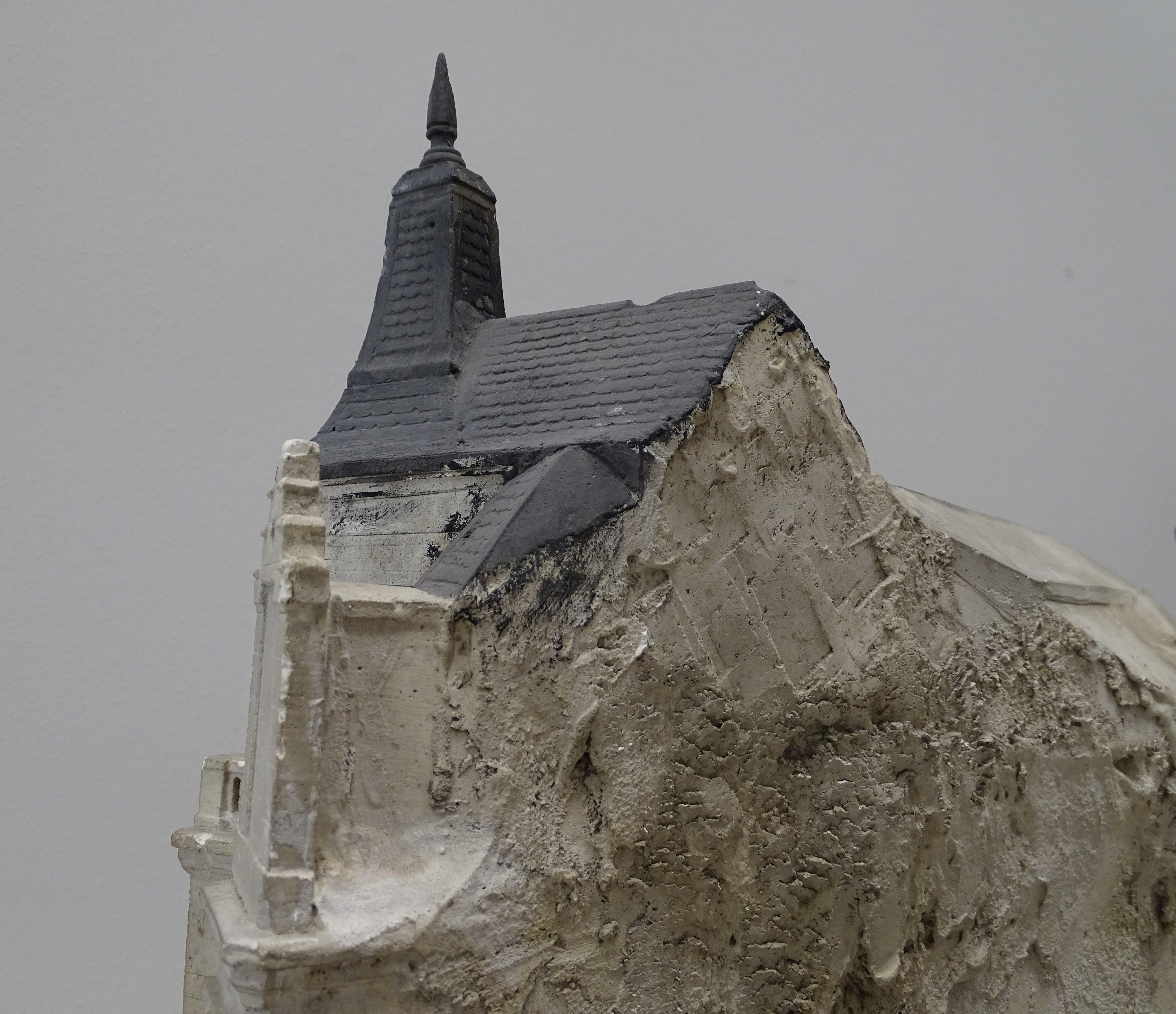 19th Century French Plaster Sculpture Chateau Castle Model 4