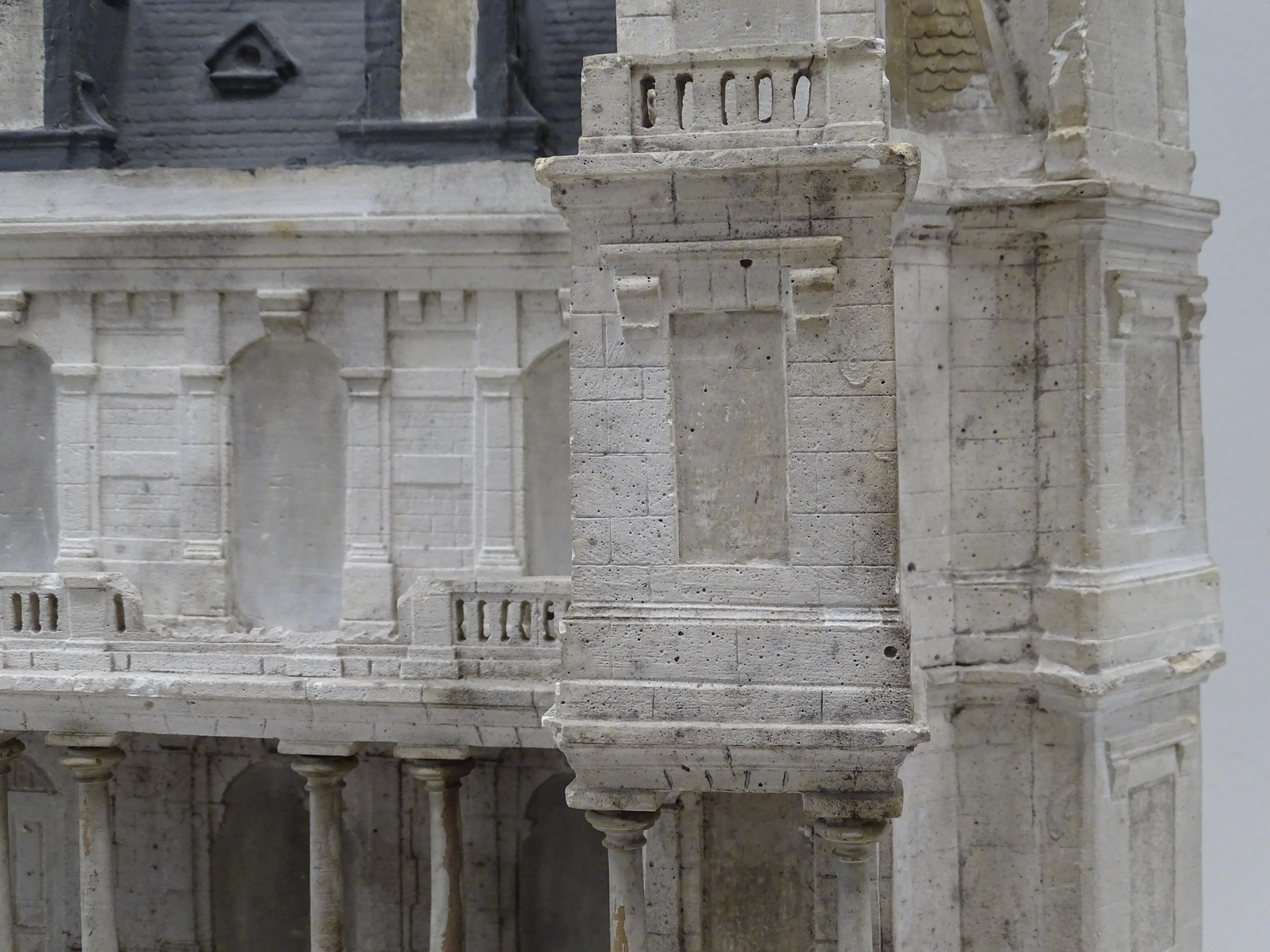 19th Century French Plaster Sculpture Chateau Castle Model 8