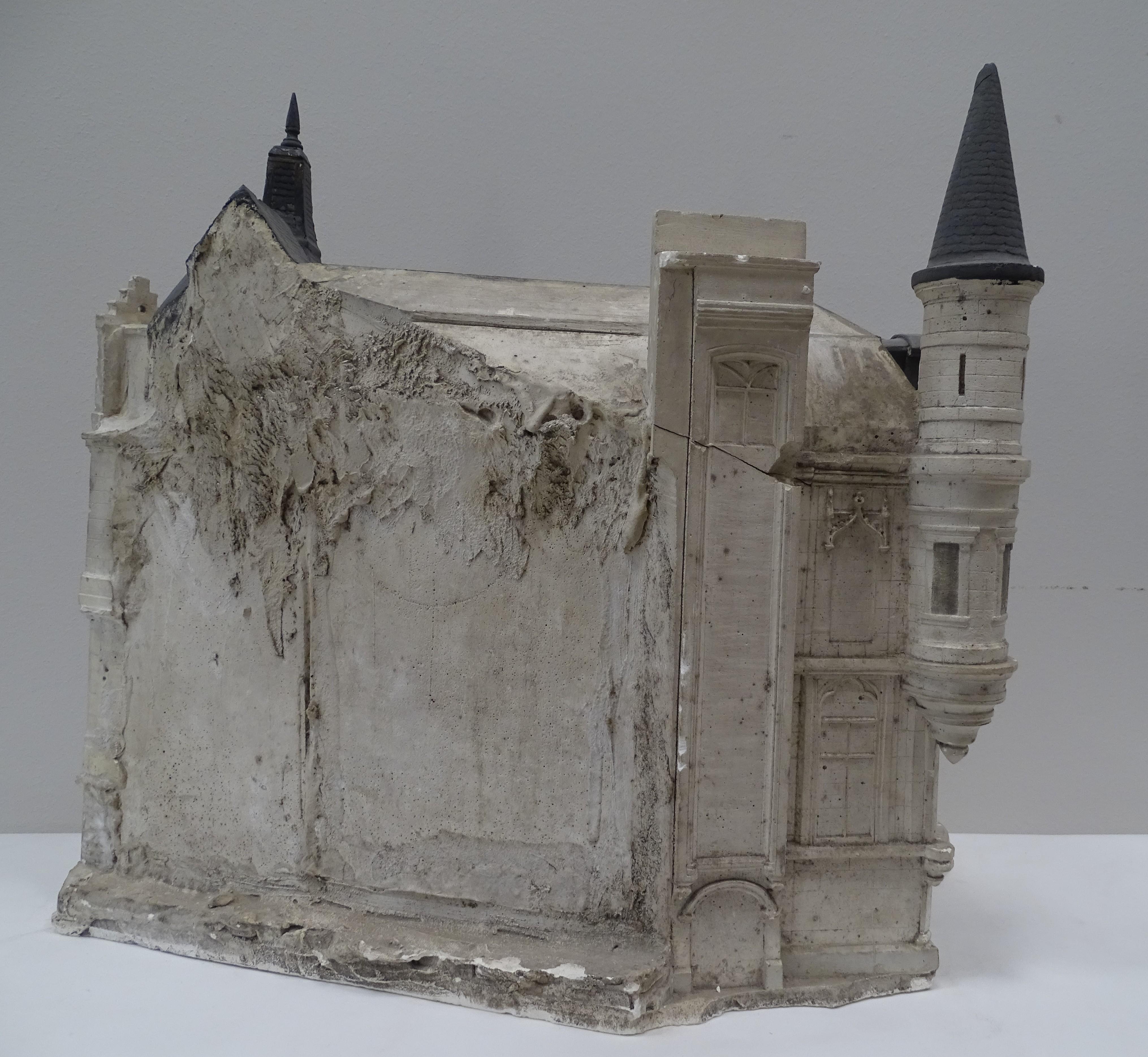 19th Century French Plaster Sculpture Chateau Castle Model 3